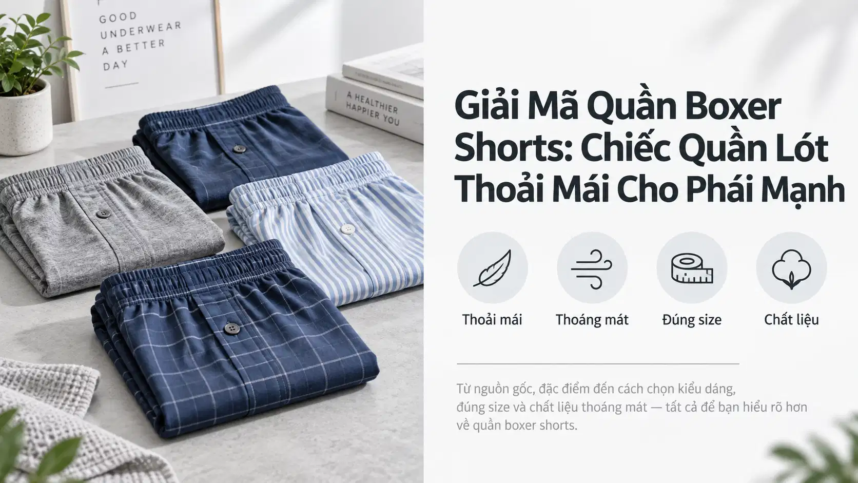 Giải Mã Quần Boxer Shorts: Chiếc Quần Lót Thoải Mái Cho Phái Mạnh