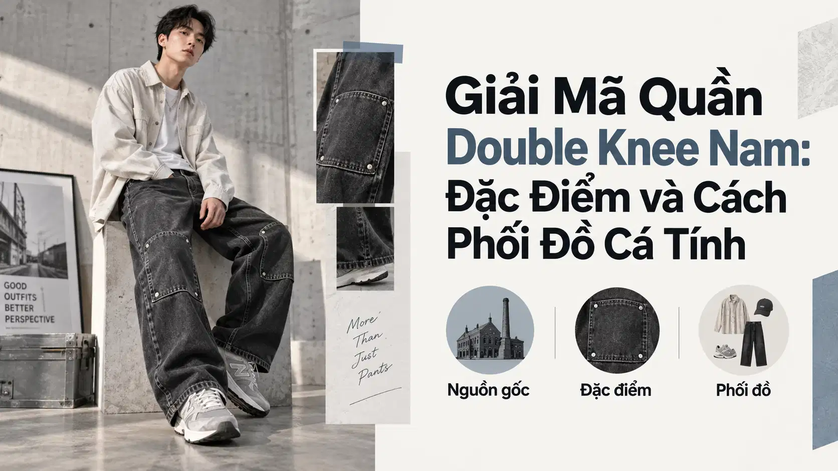 Quần Double Knee Nam Là Gì? Đặc Điểm Và Cách Phối Đồ Cá Tính