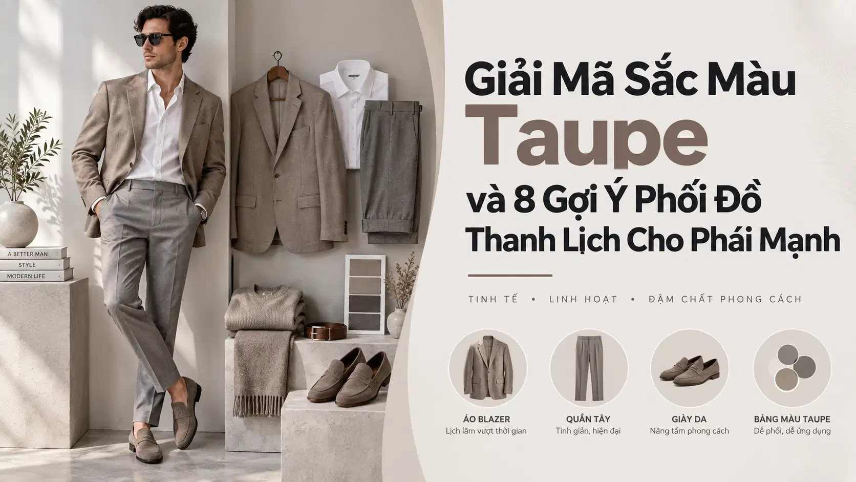 Màu Taupe Là Gì? 8 Cách Phối Đồ Thanh Lịch Cho Phái Mạnh