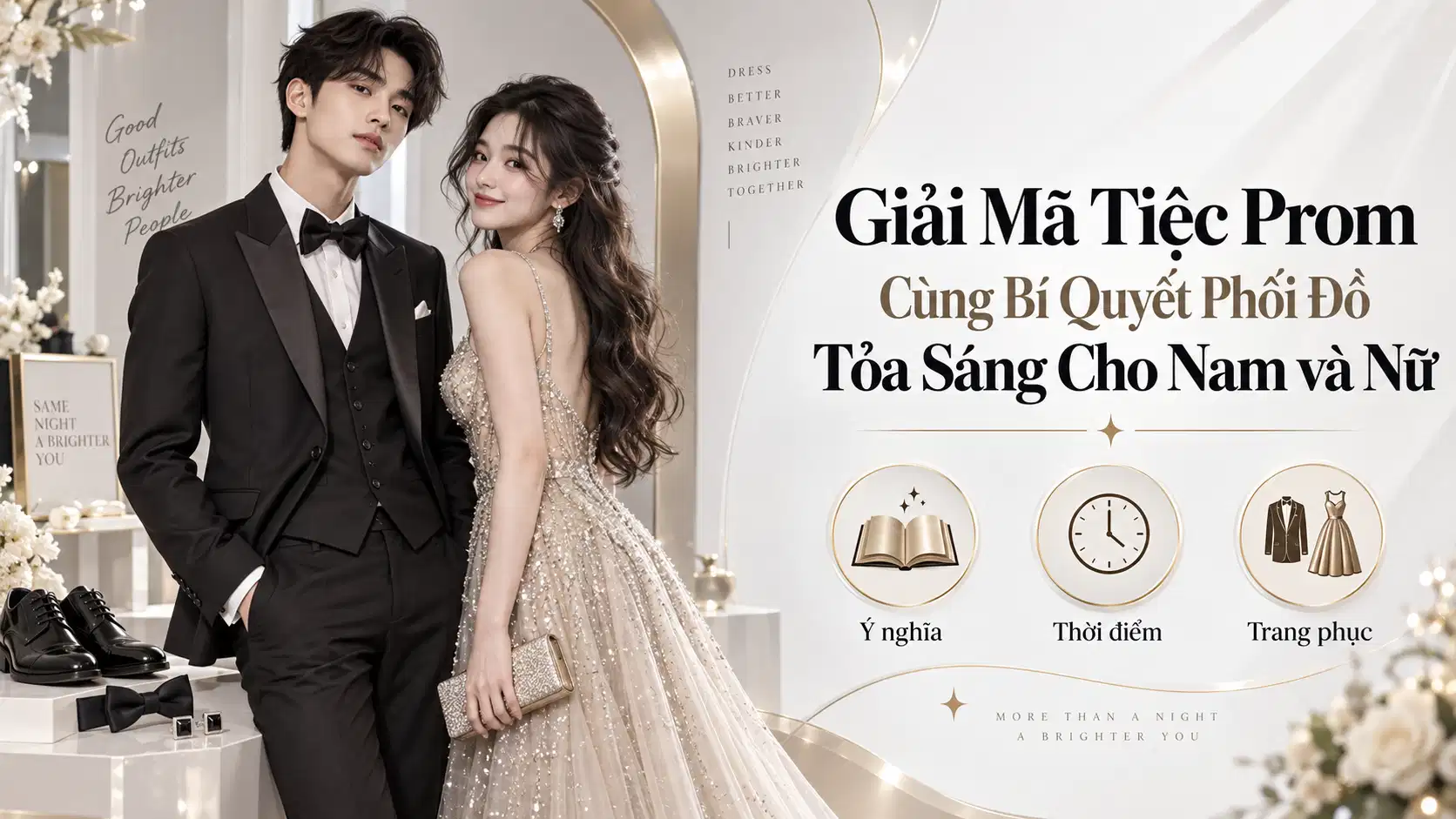Giải Mã Tiệc Prom Cùng Bí Quyết Phối Đồ Tỏa Sáng Cho Nam và Nữ