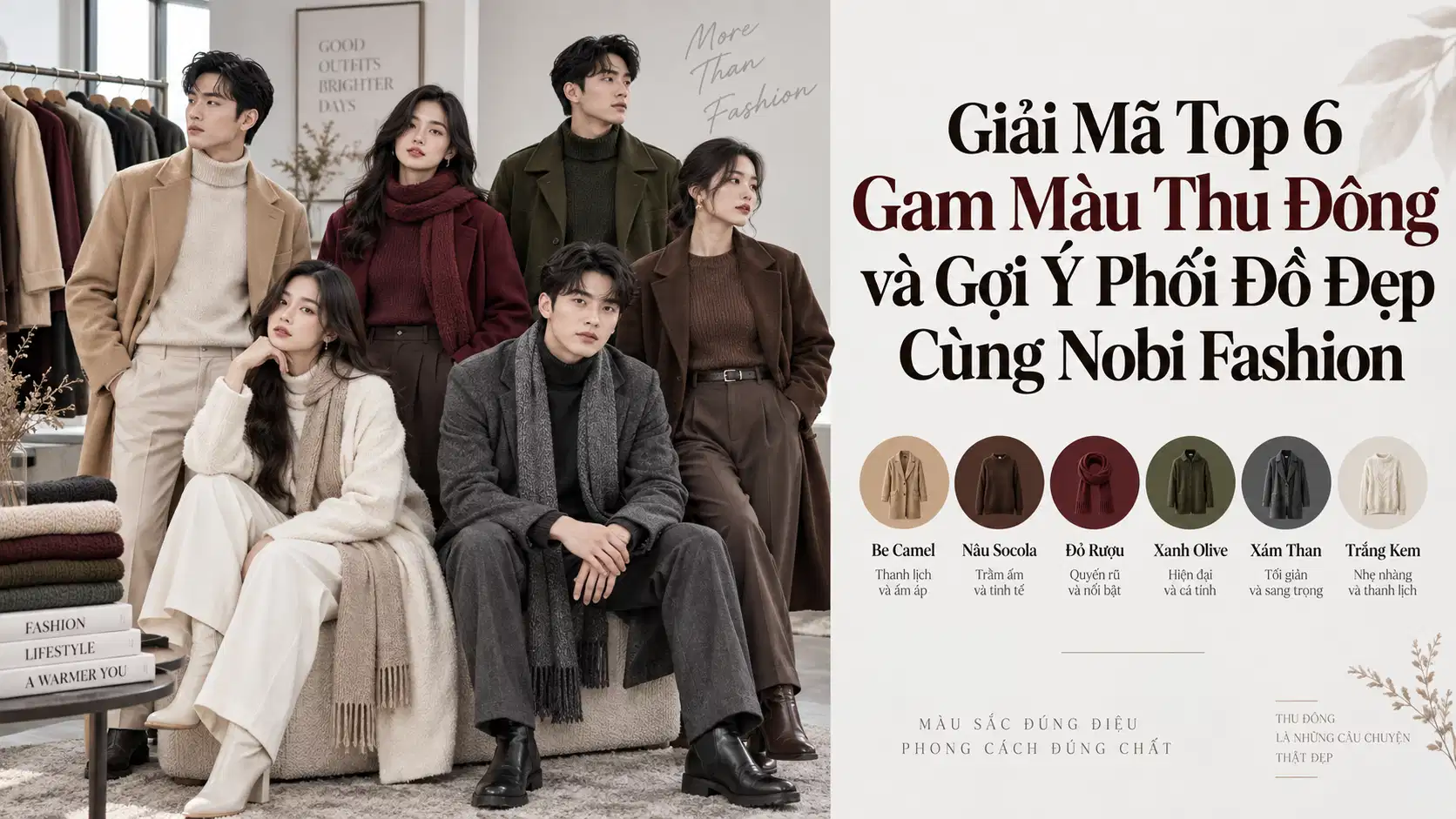 Giải Mã Top 6 Gam Màu Thu Đông và Gợi Ý Phối Đồ Đẹp Cùng Nobi Fashion