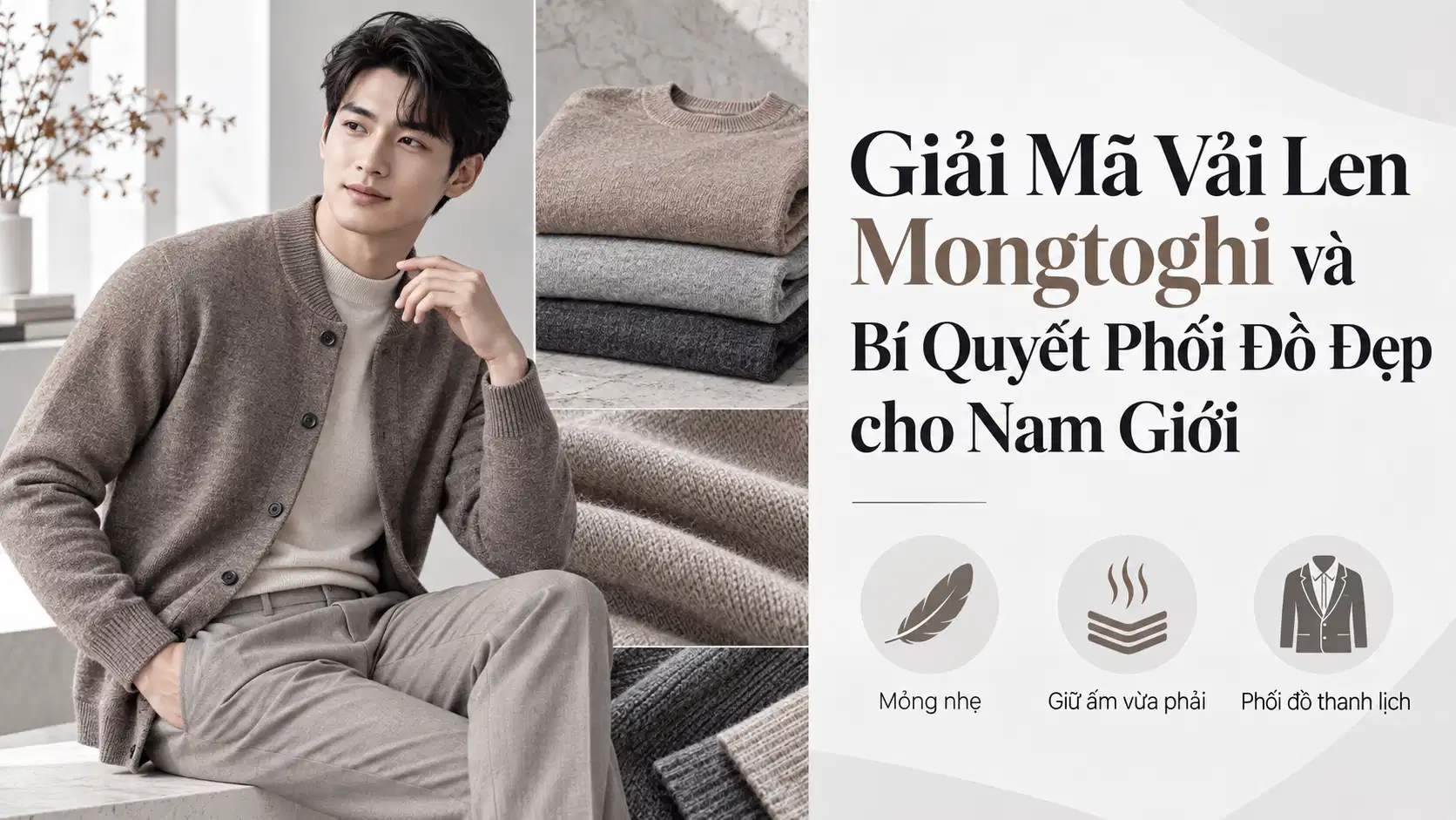 Giải Mã Vải Len Mongtoghi và Bí Quyết Phối Đồ Đẹp cho Nam Giới