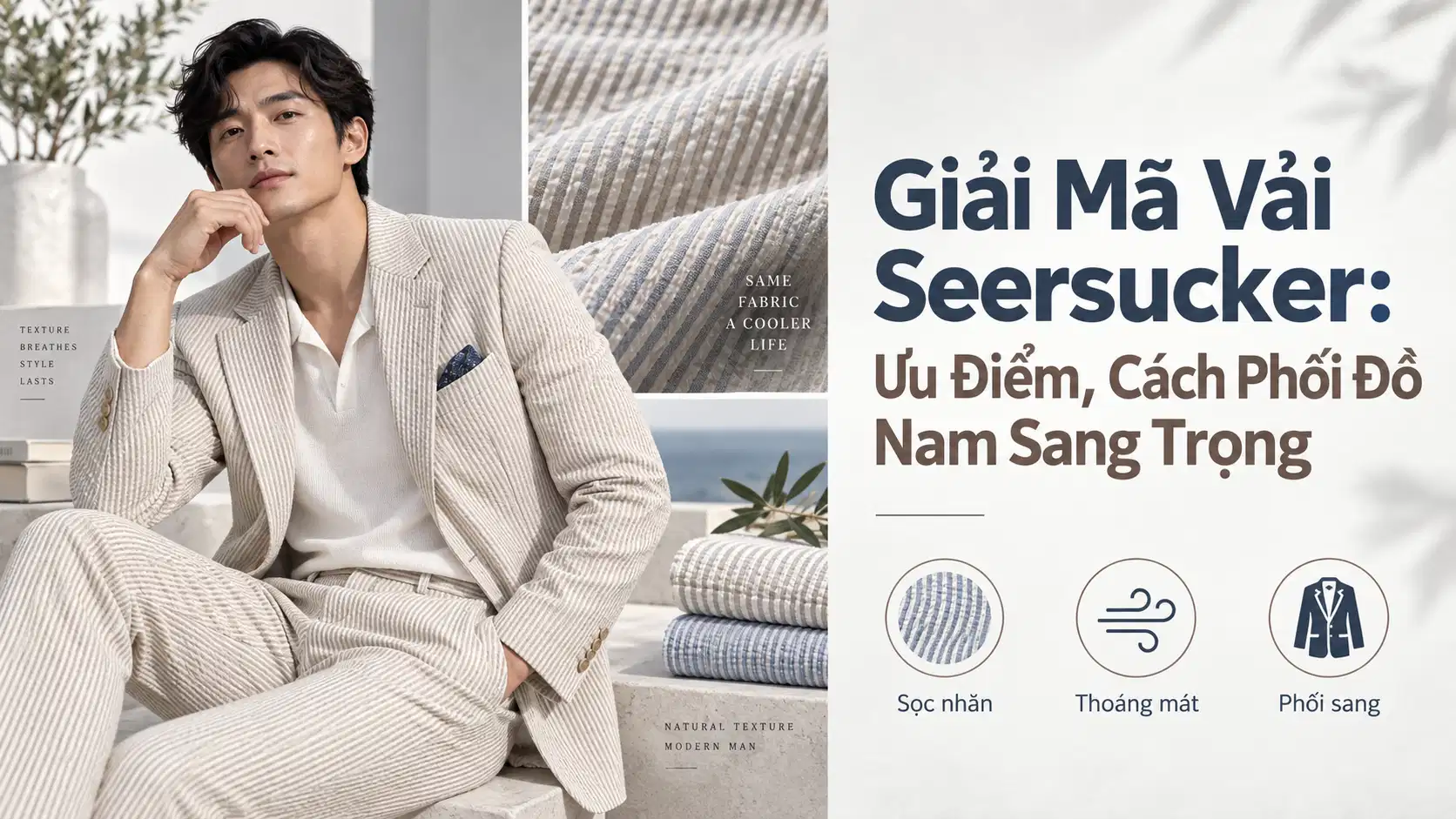 Giải Mã Vải Seersucker: Ưu Điểm, Cách Phối Đồ Nam Sang Trọng
