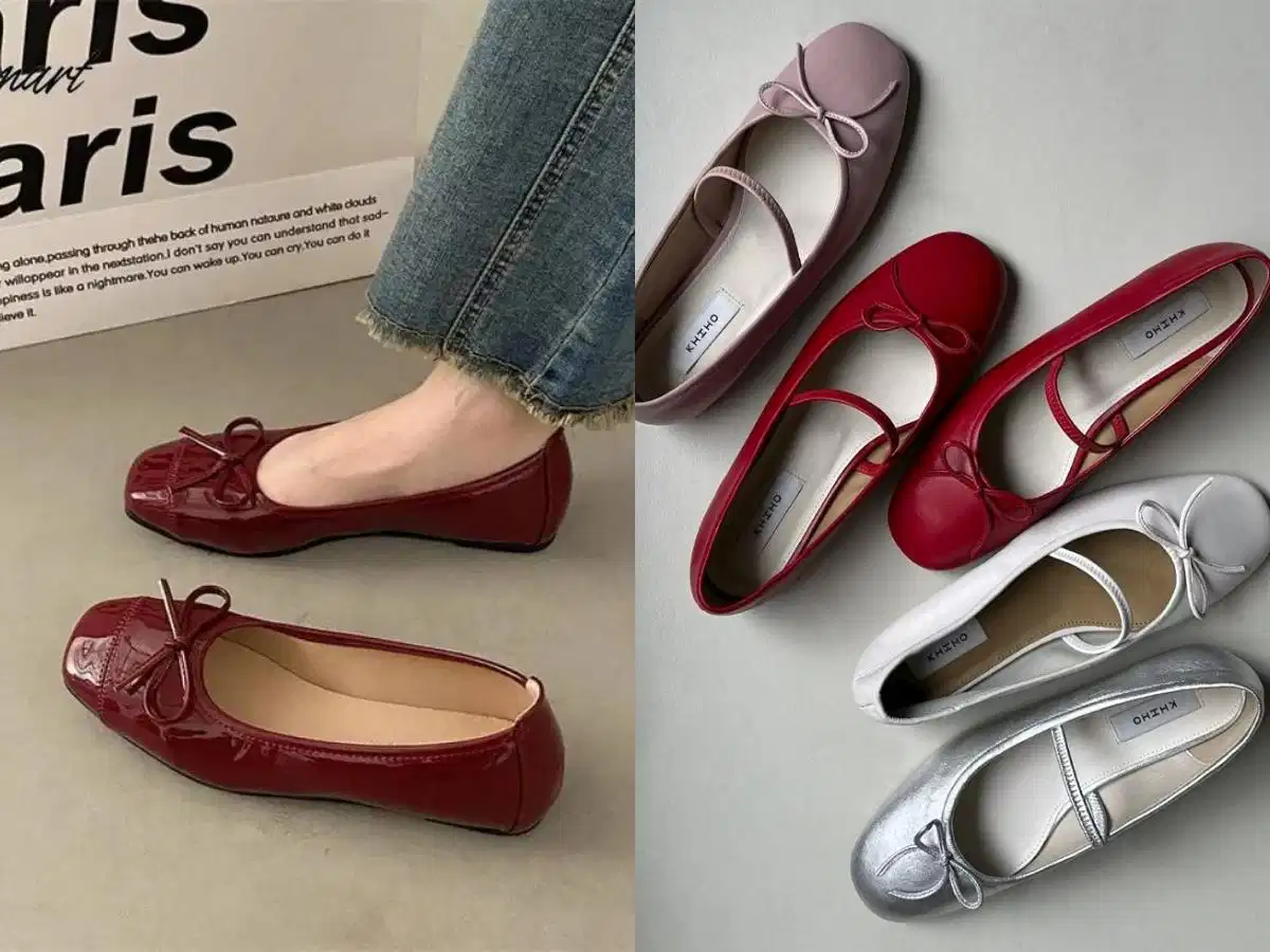 Giày búp bê nữ tính và linh hoạt Giày búp bê đế bệt thoải mái cho ngày làm việc bận rộn