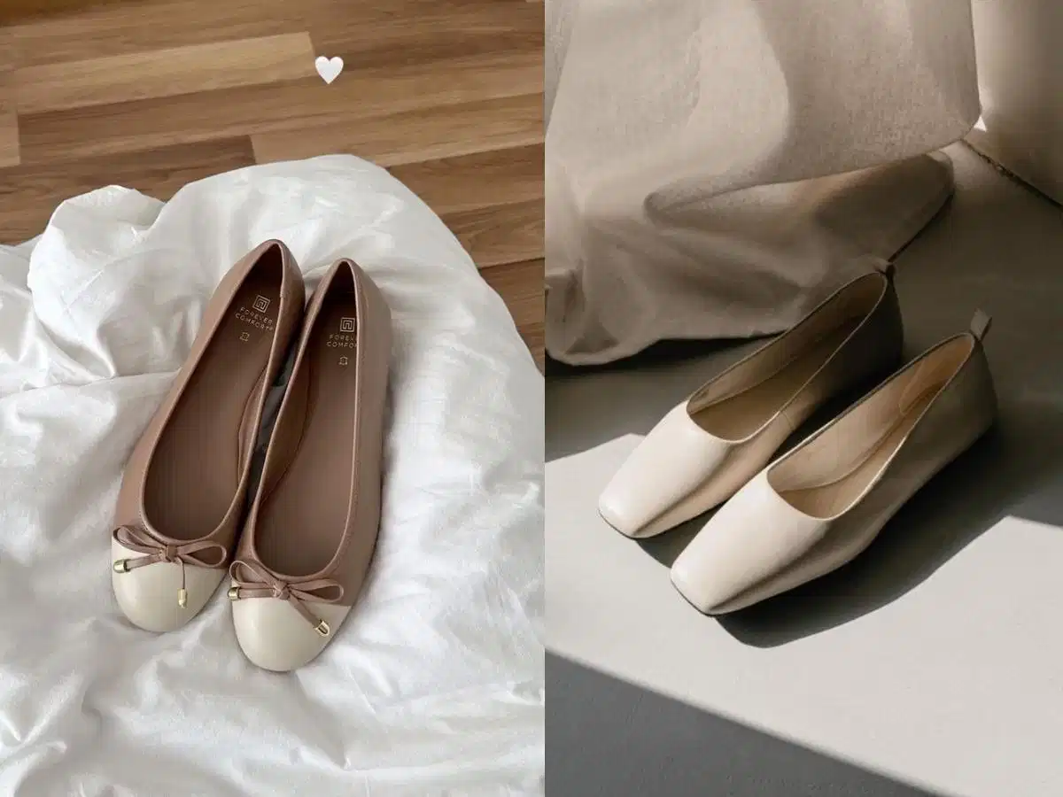 Giày búp bê nữ Giày búp bê nữ phối với chân váy chữ A