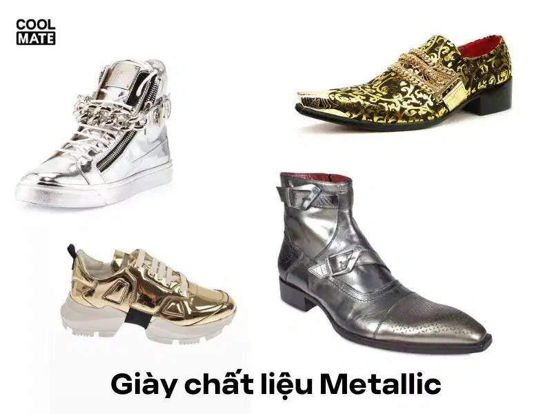 Giày Metallic: điểm nhấn hoàn hảo cho phong cách thời trang của bạn. Giày Metallic: điểm nhấn hoàn hảo cho phong cách thời trang của bạn.