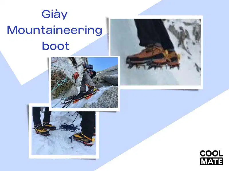 Giày Mountaineering Boots Giày mountaineering boots cứng cáp tương thích đinh băng crampon cho địa hình núi băng