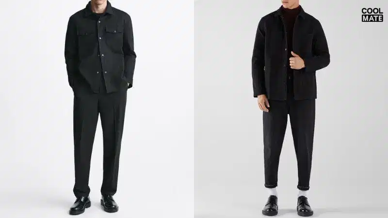 Giày Oxford và quần chinos Giày Oxford phối cùng quần chinos màu be và áo sơ mi