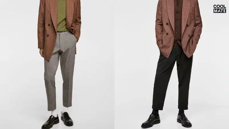 Blazer và giày Oxford Áo khoác blazer may rời kết hợp quần âu và giày Oxford