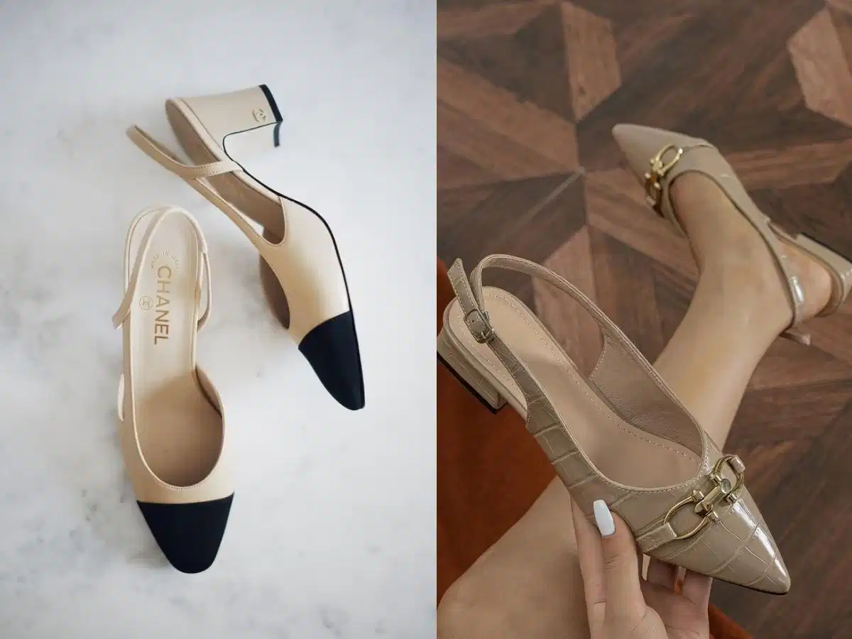 Giày Slingback nữ Giày slingback nữ phối với quần tây và trang phục công sở
