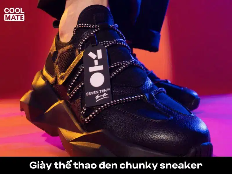 Giày chunky sneaker đen nữ
