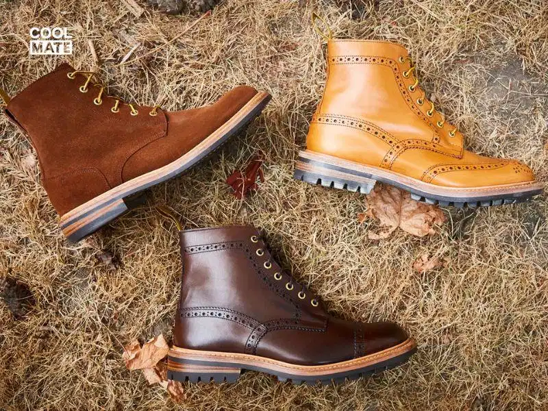Giày work boots Tricker's sang trọng Giày work boots Tricker's phong cách Country Boots Anh Quốc