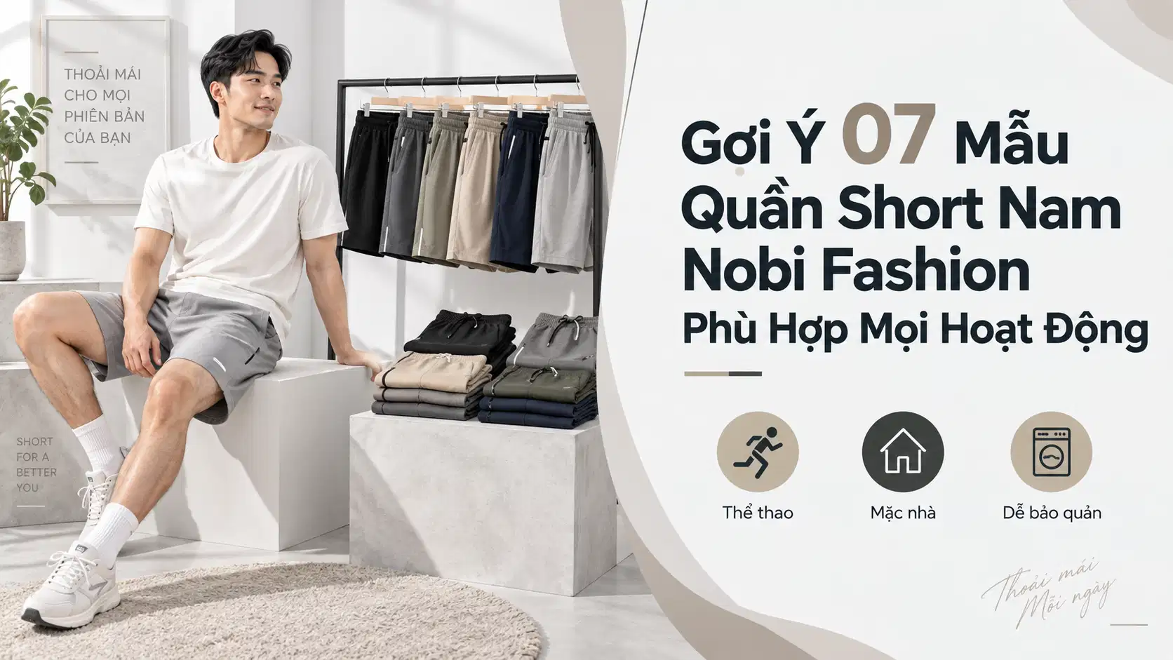 Gợi Ý 07 Mẫu Quần Short Nam Nobi Fashion Phù Hợp Mọi Hoạt Động