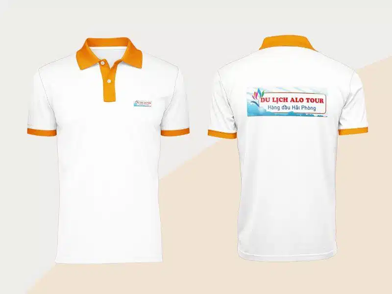 Áo đồng phục polo với logo công ty Áo đồng phục polo với logo công ty du lịch lữ hành