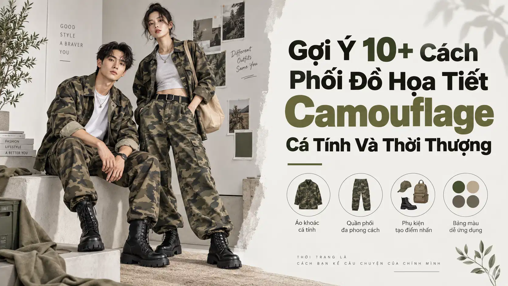 Gợi Ý 10+ Cách Phối Đồ Họa Tiết Camouflage Cá Tính Và Thời Thượng