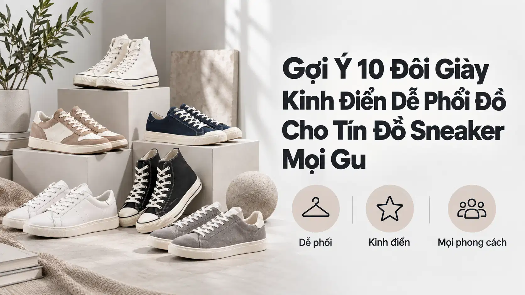 Gợi Ý 10 Đôi Giày Kinh Điển Dễ Phối Đồ Cho Tín Đồ Sneaker Mọi Gu