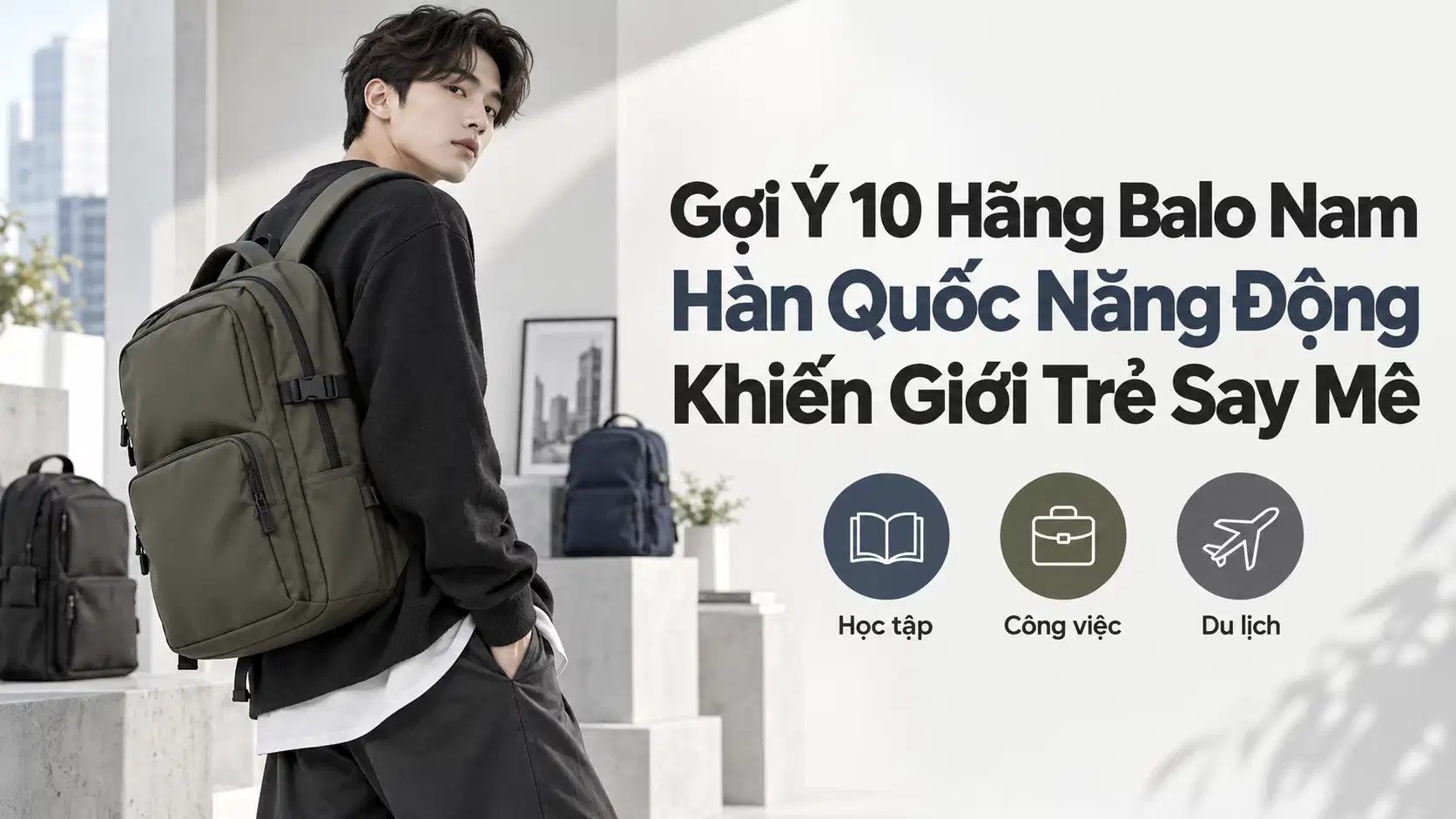 Gợi Ý 10 Hãng Balo Nam Hàn Quốc Năng Động Khiến Giới Trẻ Say Mê