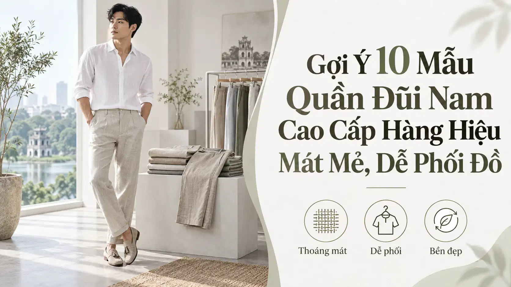 Gợi Ý 10 Mẫu Quần Đũi Nam Cao Cấp Hàng Hiệu Mát Mẻ, Dễ Phối Đồ