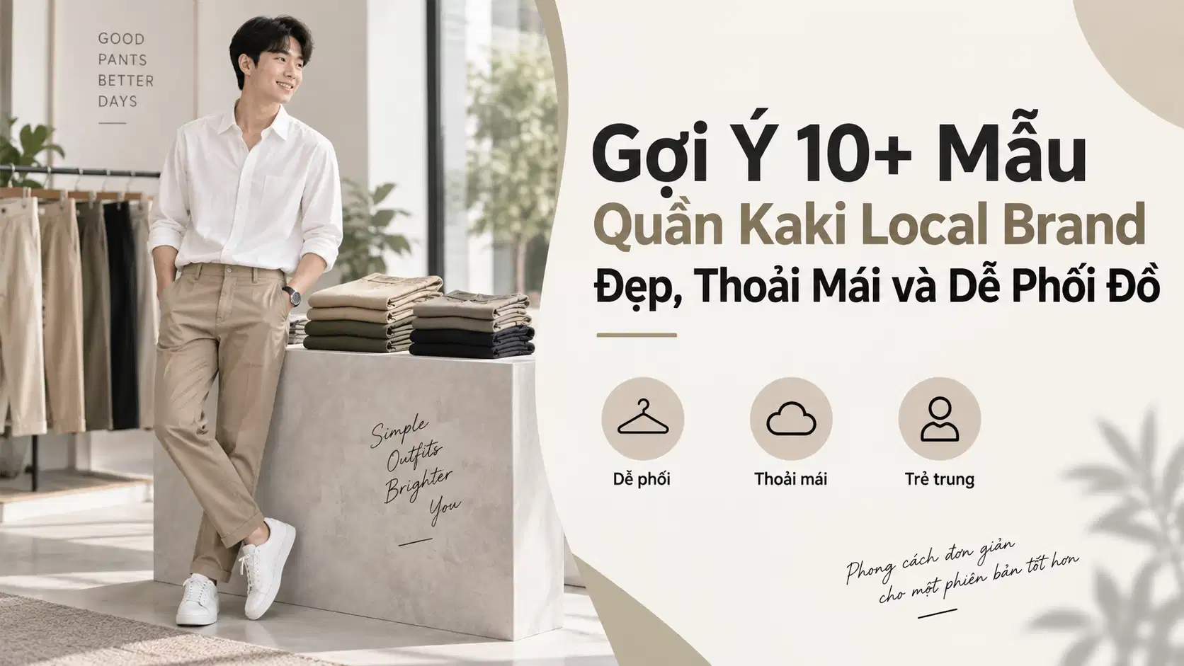 Gợi Ý 10+ Mẫu Quần Kaki Local Brand Đẹp, Thoải Mái và Dễ Phối Đồ