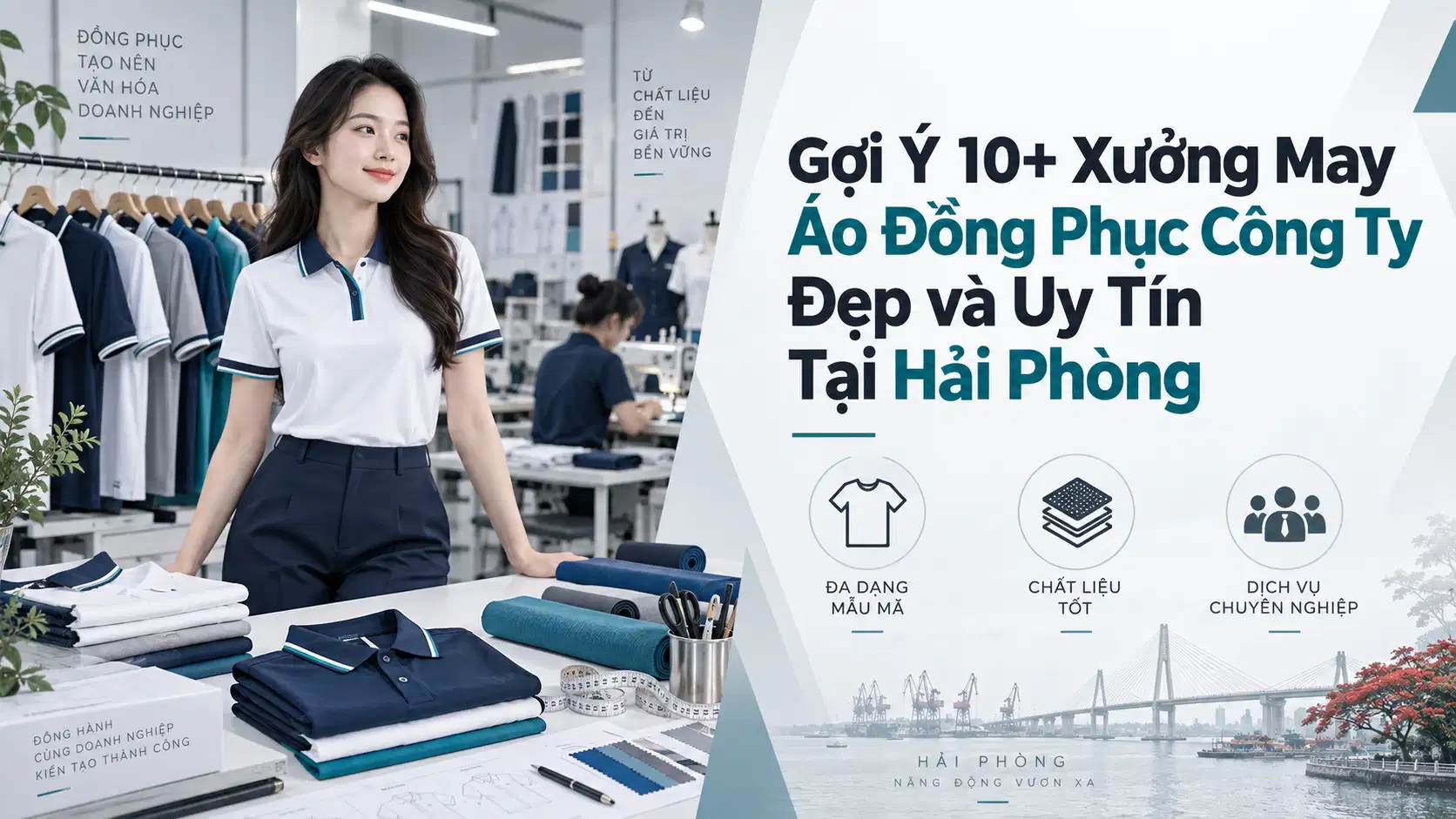 Gợi Ý 10+ Xưởng May Áo Đồng Phục Công Ty Đẹp và Uy Tín Tại Hải Phòng