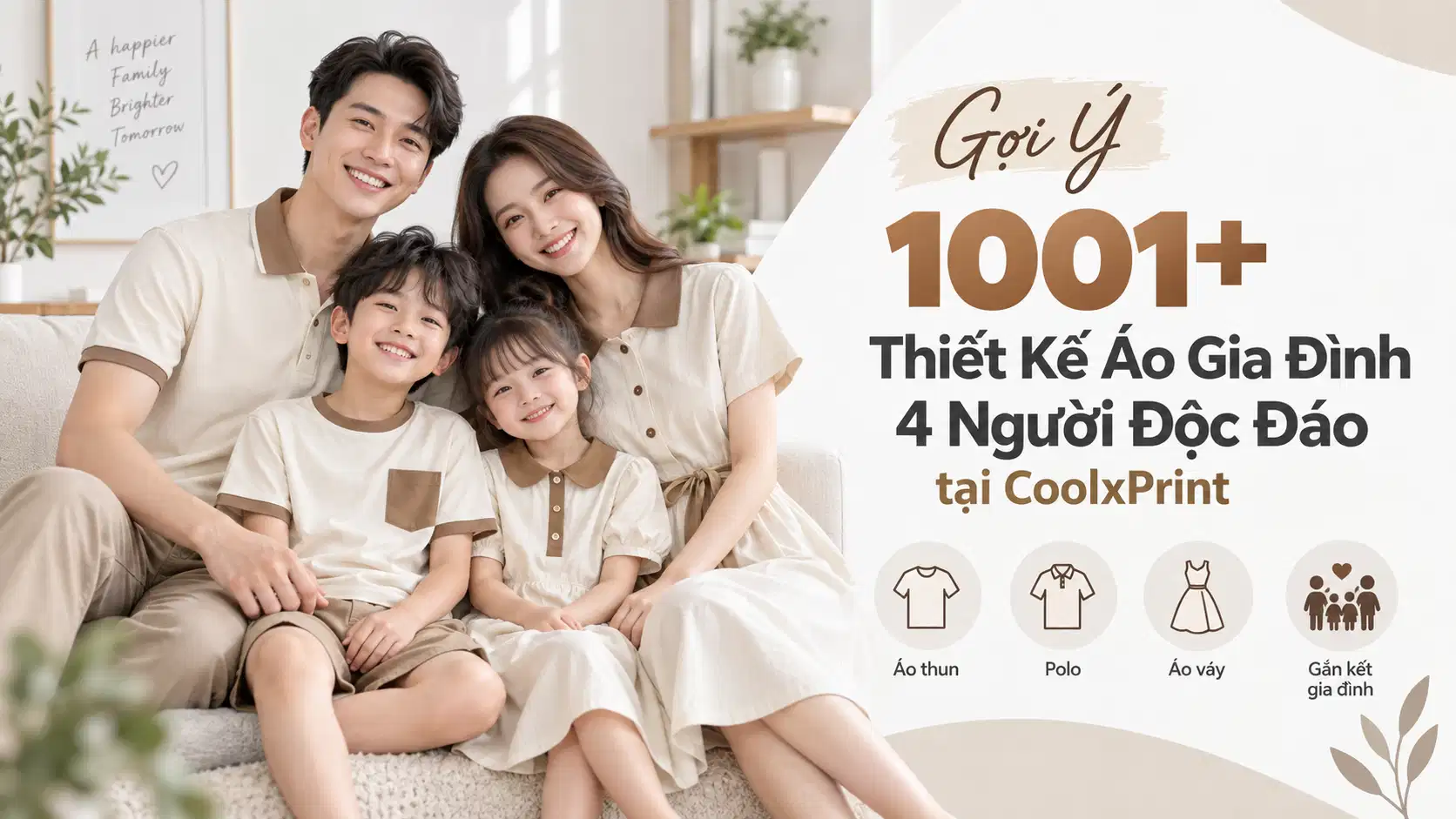 Gợi Ý 1001+ Thiết Kế Áo Gia Đình 4 Người Độc Đáo tại CoolxPrint