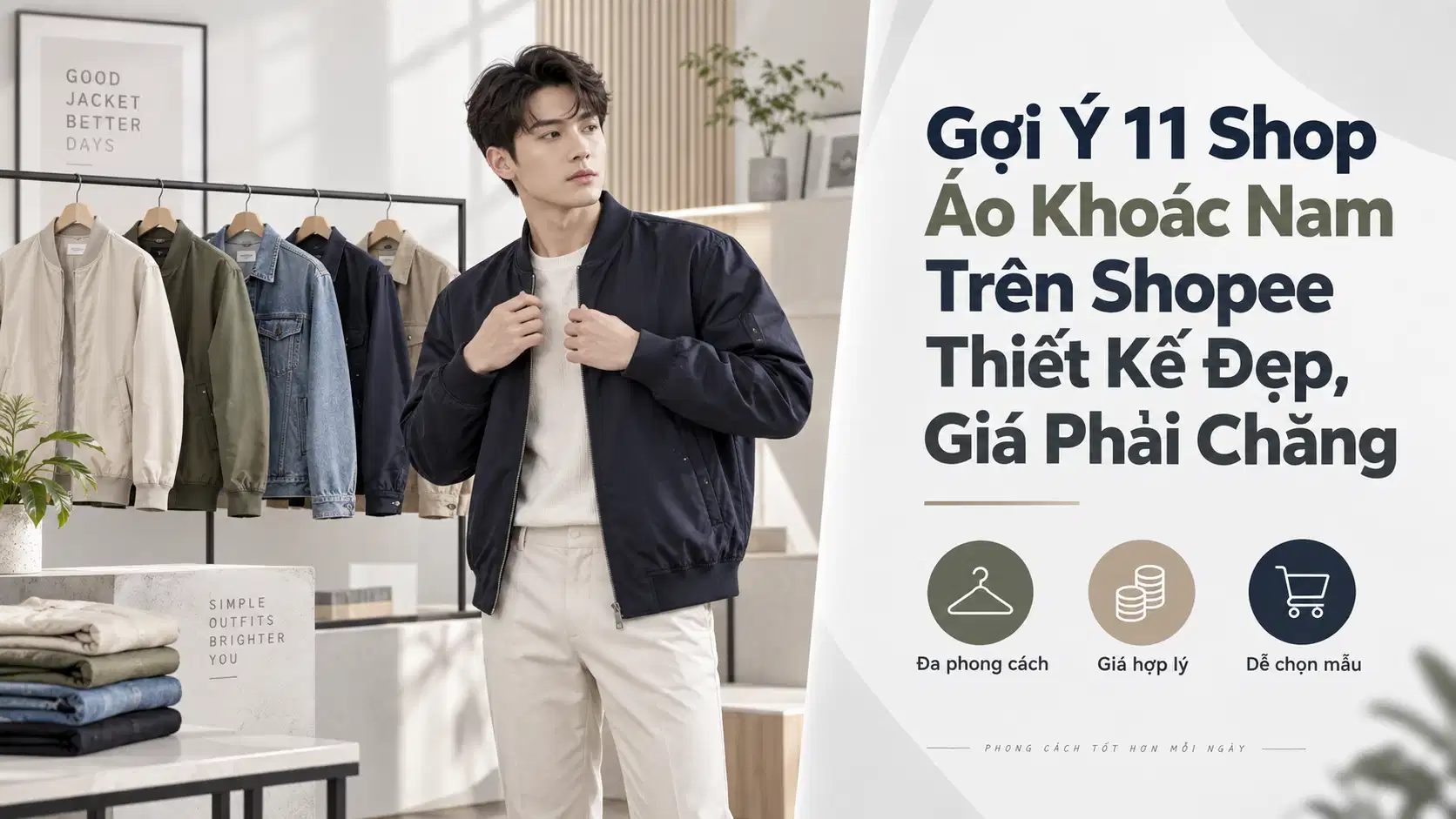 Gợi Ý 11 Shop Áo Khoác Nam Trên Shopee Thiết Kế Đẹp, Giá Phải Chăng