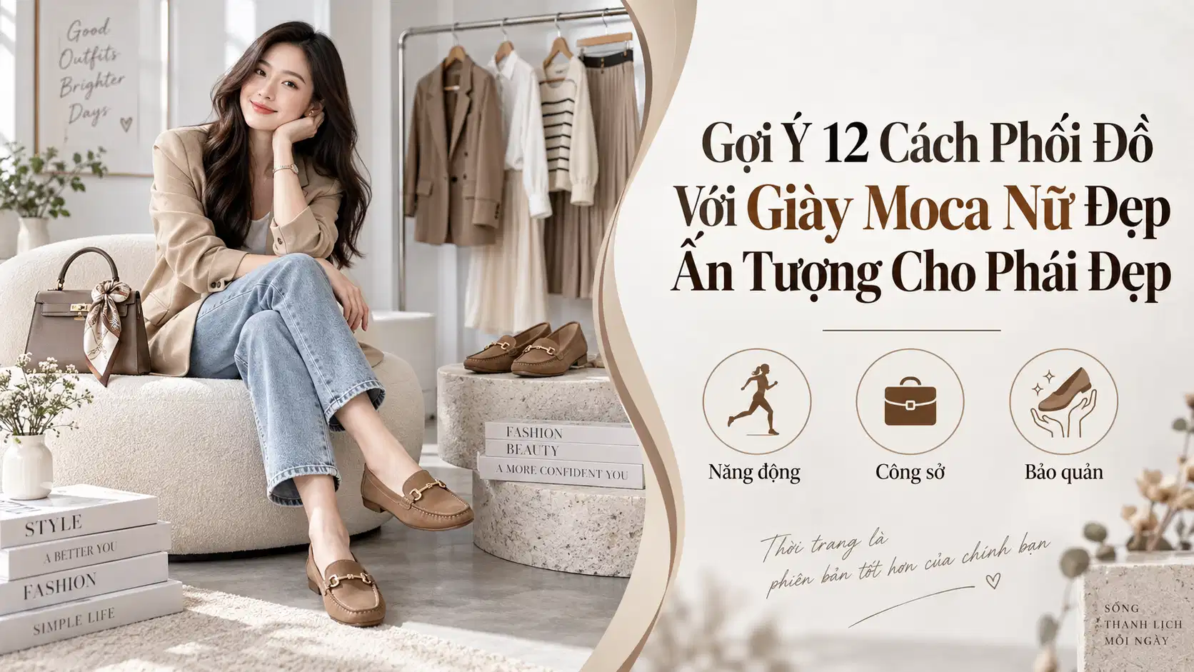 Gợi Ý 12 Cách Phối Đồ Với Giày Moca Nữ Đẹp Ấn Tượng Cho Phái Đẹp