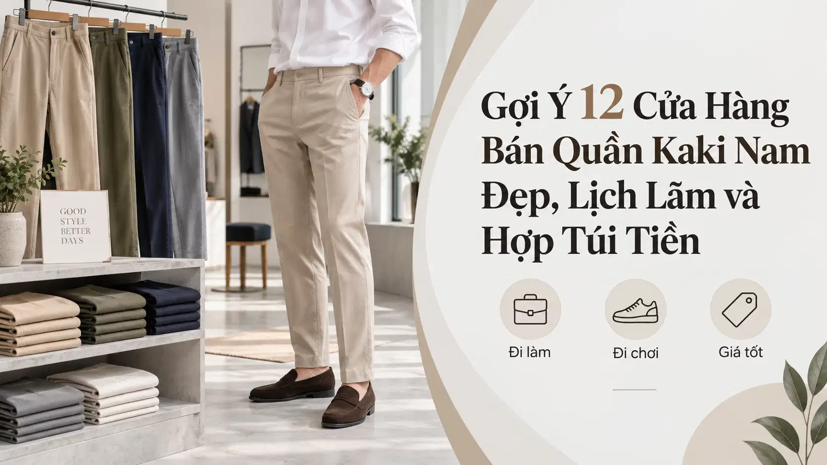 Gợi Ý 12 Cửa Hàng Bán Quần Kaki Nam Đẹp, Lịch Lãm và Hợp Túi Tiền