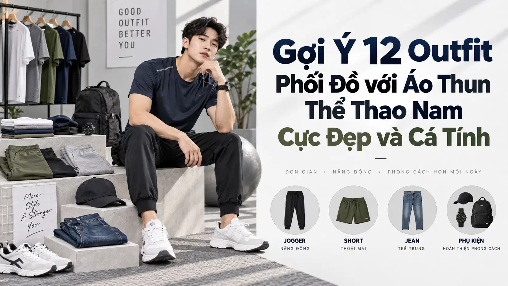 Gợi Ý 12 Outfit Phối Đồ với Áo Thun Thể Thao Nam Cực Đẹp và Cá Tính
