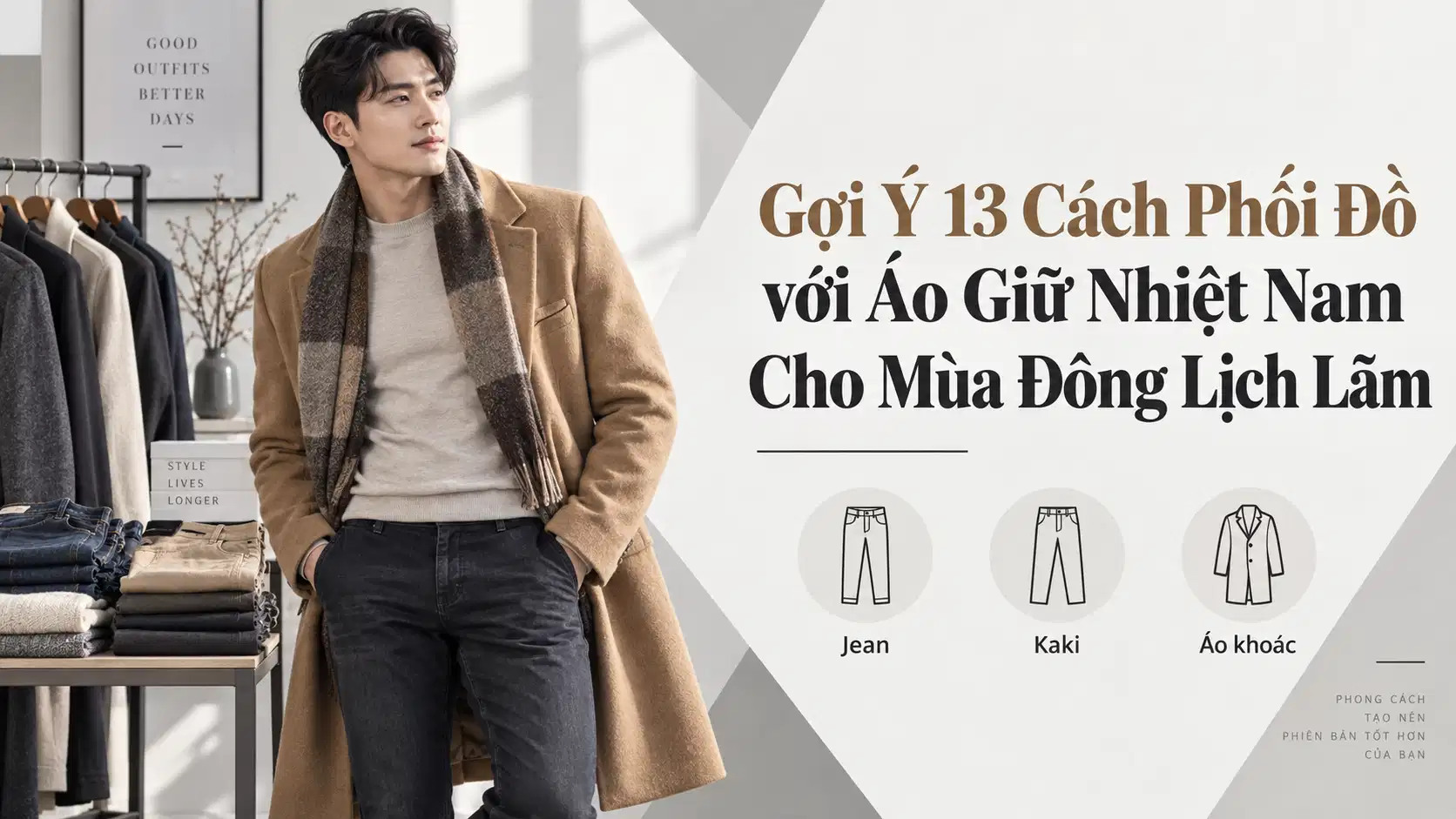 Gợi Ý 13 Cách Phối Đồ với Áo Giữ Nhiệt Nam Cho Mùa Đông Lịch Lãm