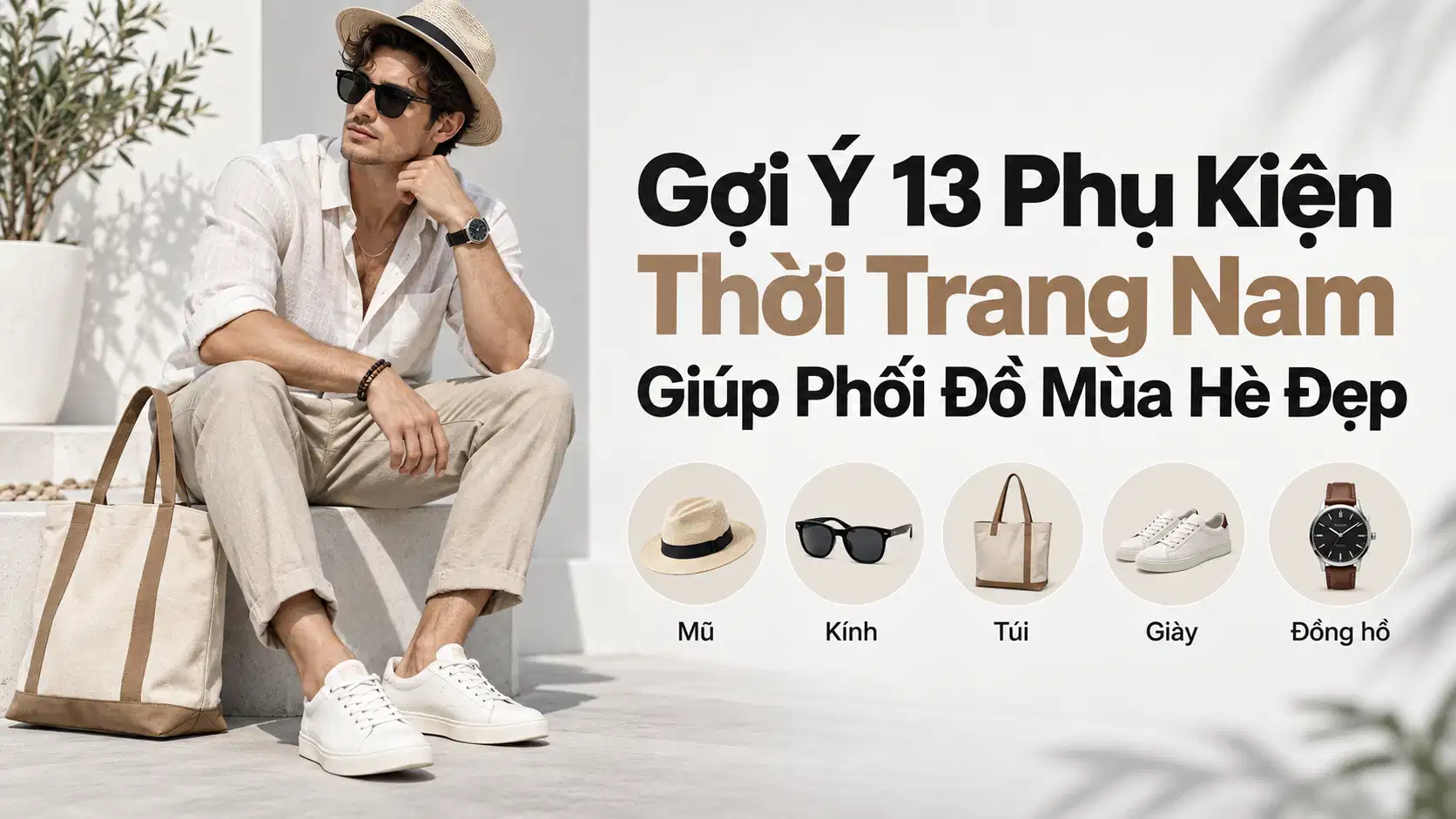 Gợi Ý 13 Phụ Kiện Thời Trang Nam Giúp Phối Đồ Mùa Hè Đẹp