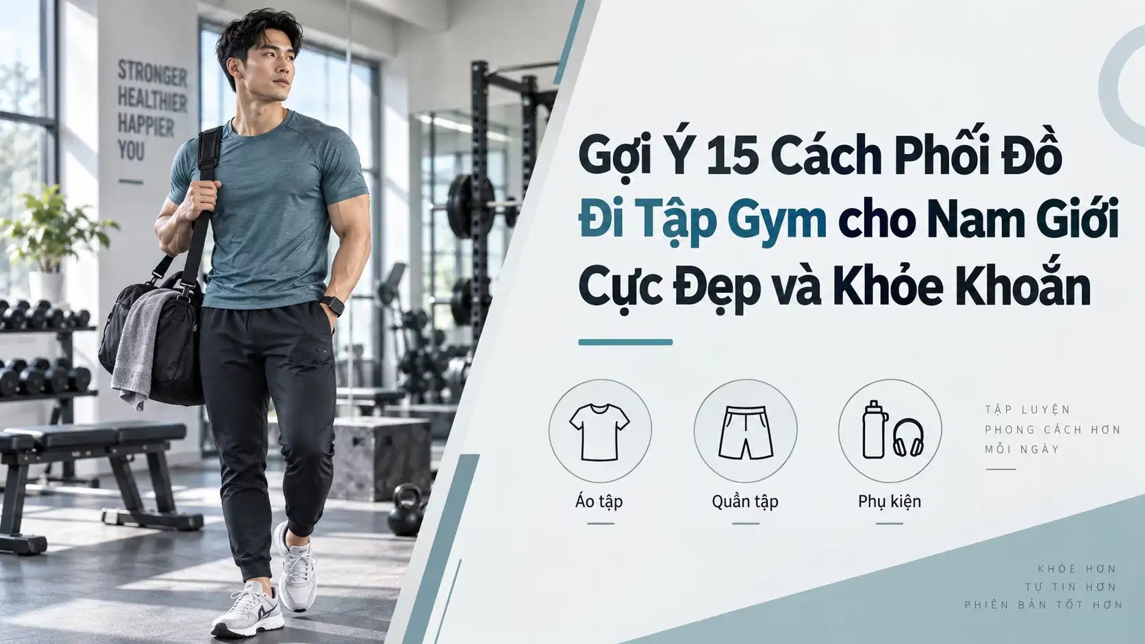 Gợi Ý 15 Cách Phối Đồ Đi Tập Gym cho Nam Giới Cực Đẹp và Khỏe Khoắn