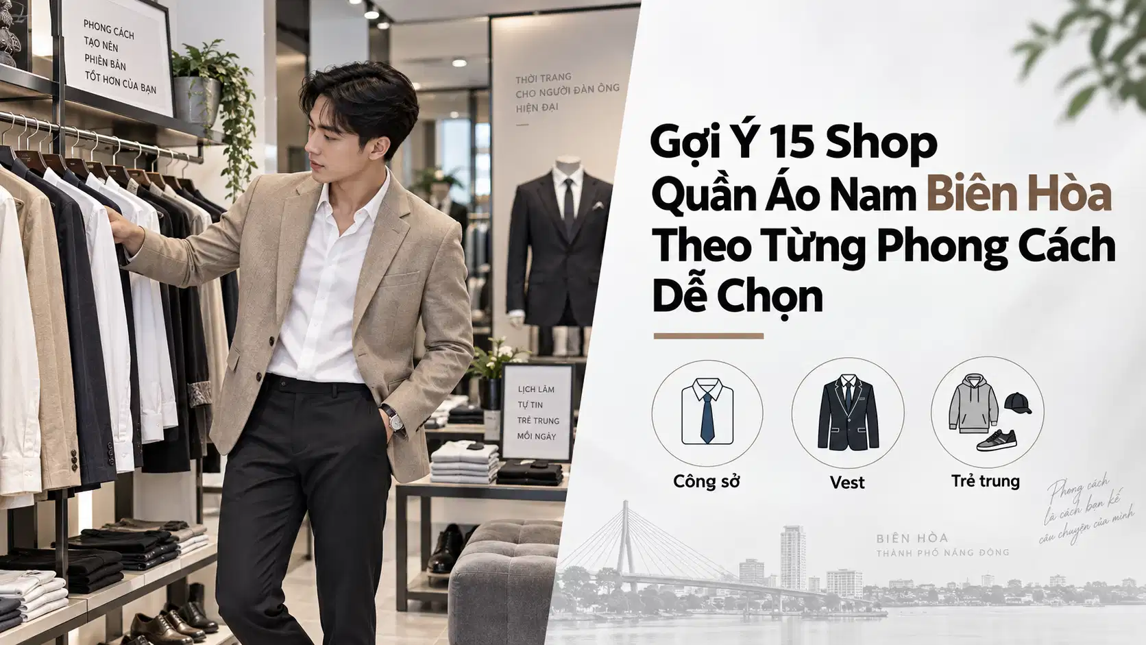 Gợi Ý 15 Shop Quần Áo Nam Biên Hòa Theo Từng Phong Cách Dễ Chọn