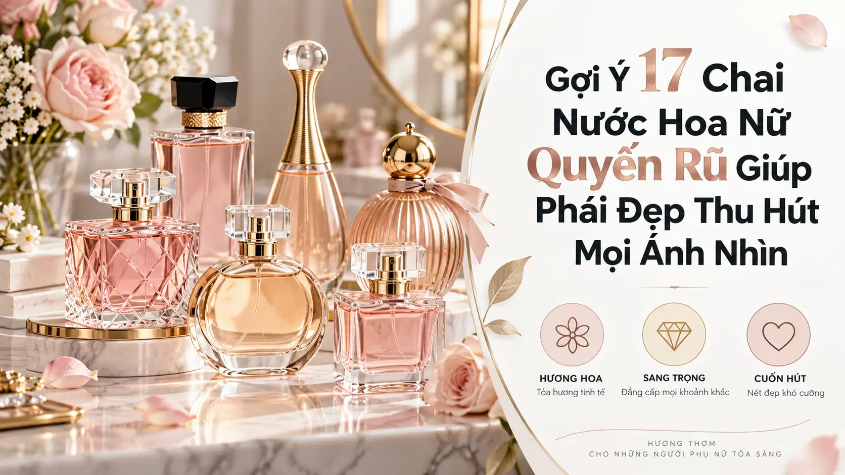 Gợi Ý 17 Chai Nước Hoa Nữ Quyến Rũ Giúp Phái Đẹp Thu Hút Mọi Ánh Nhìn