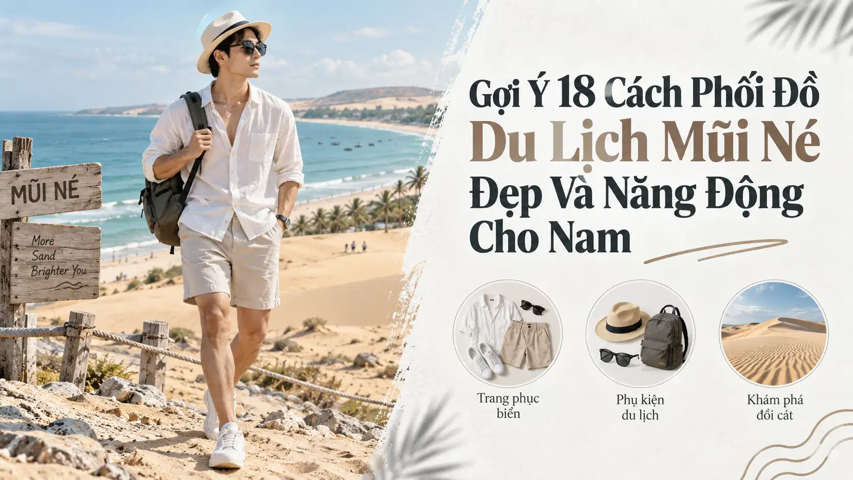 Gợi Ý 18 Cách Phối Đồ Du Lịch Mũi Né Đẹp Và Năng Động Cho Nam