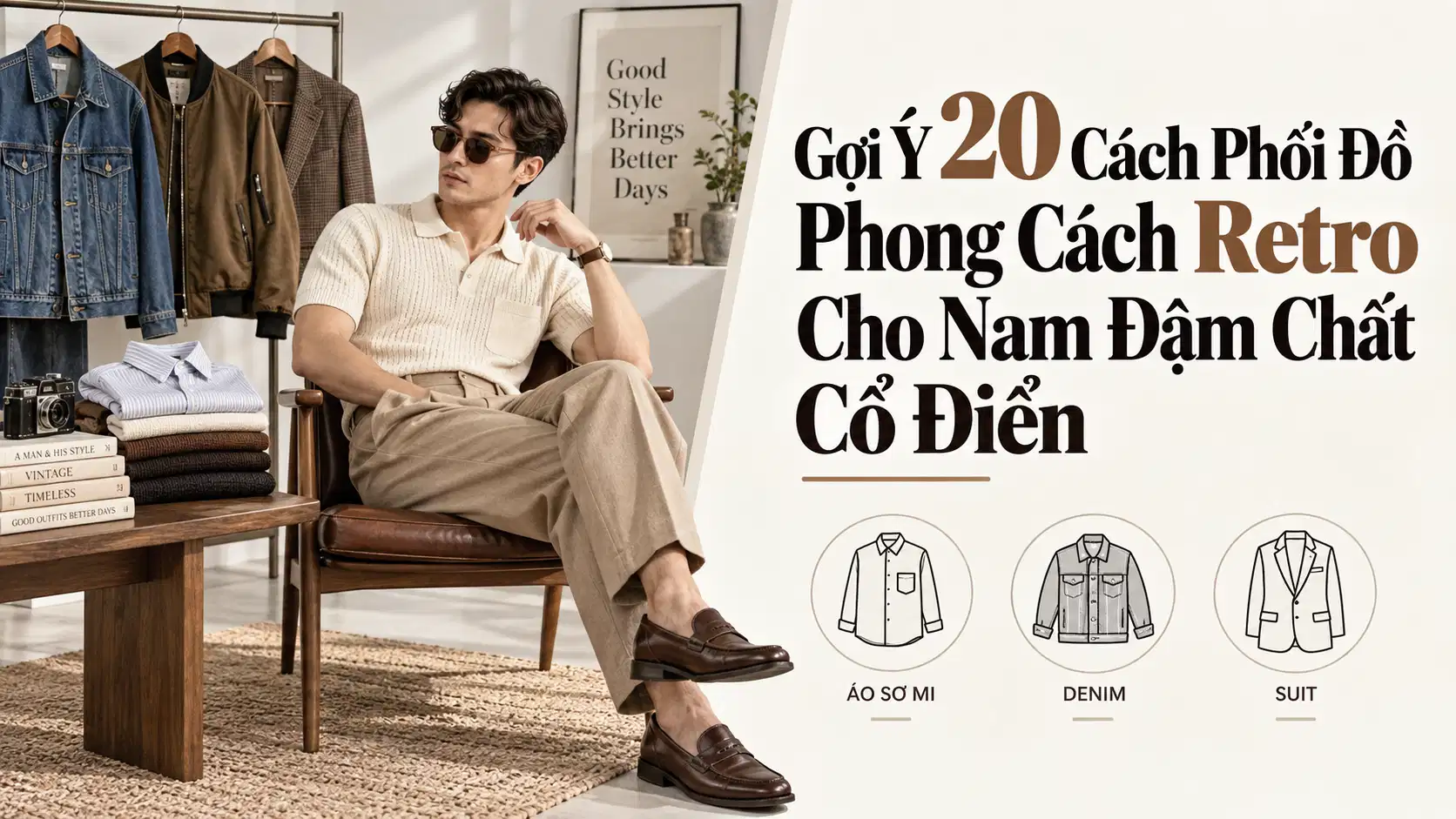 Gợi Ý 20 Cách Phối Đồ Phong Cách Retro Cho Nam Đậm Chất Cổ Điển
