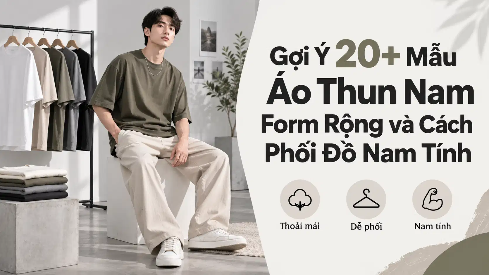 Gợi Ý 20+ Mẫu Áo Thun Nam Form Rộng và Cách Phối Đồ Nam Tính