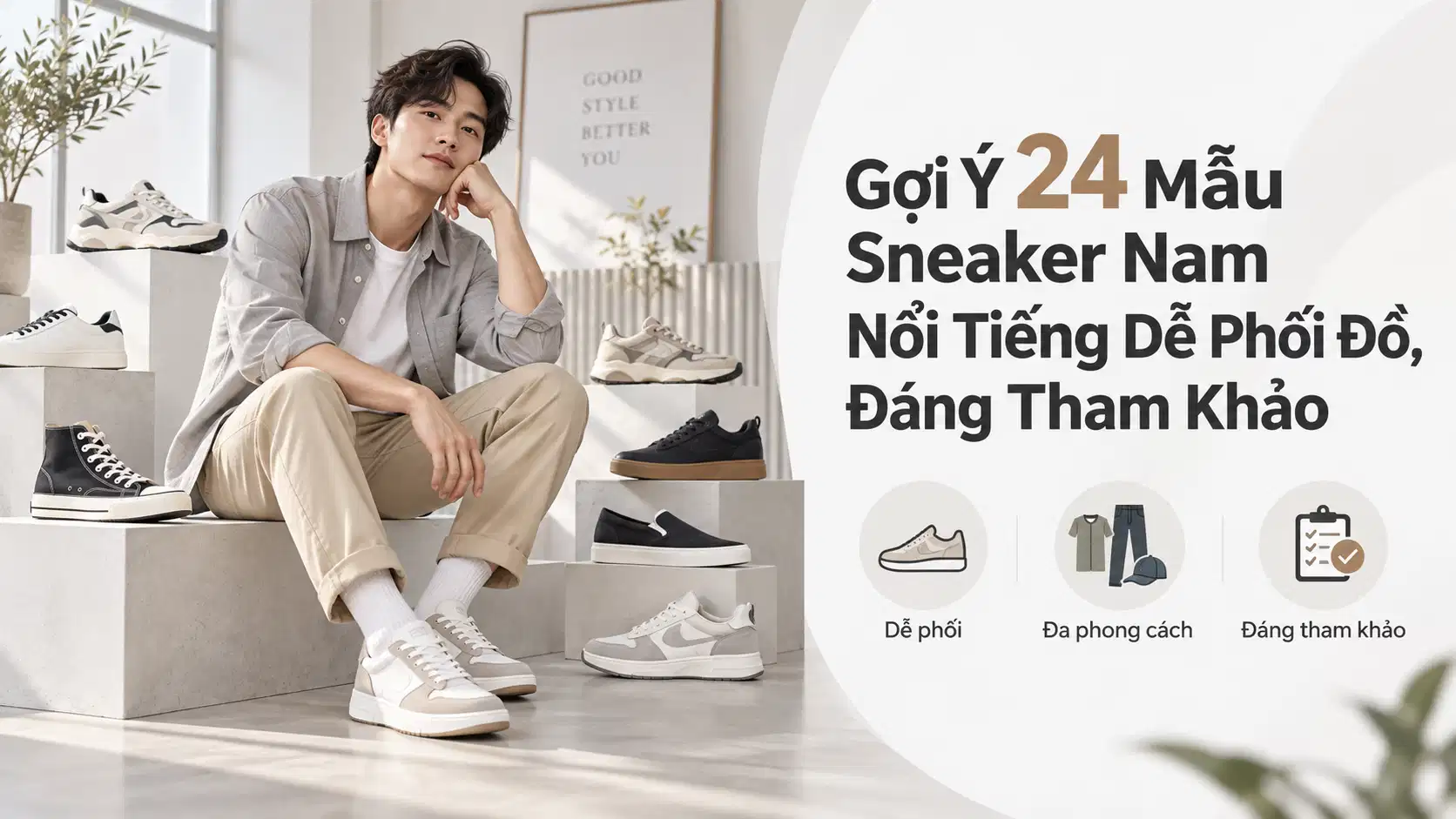 Gợi Ý 24 Mẫu Sneaker Nam Nổi Tiếng Dễ Phối Đồ, Đáng Tham Khảo