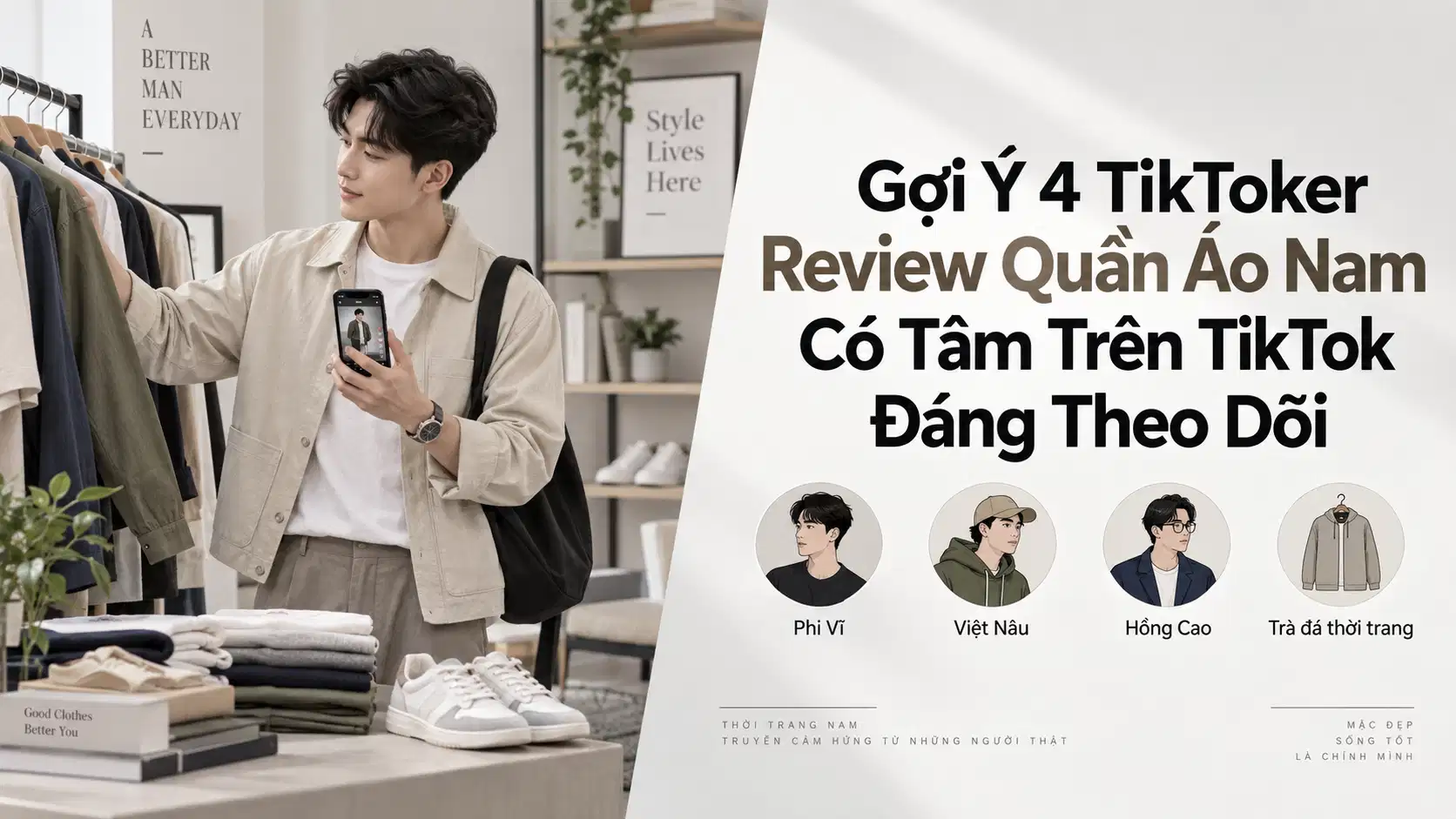Gợi Ý 4 TikToker Review Quần Áo Nam Có Tâm Trên TikTok Đáng Theo Dõi