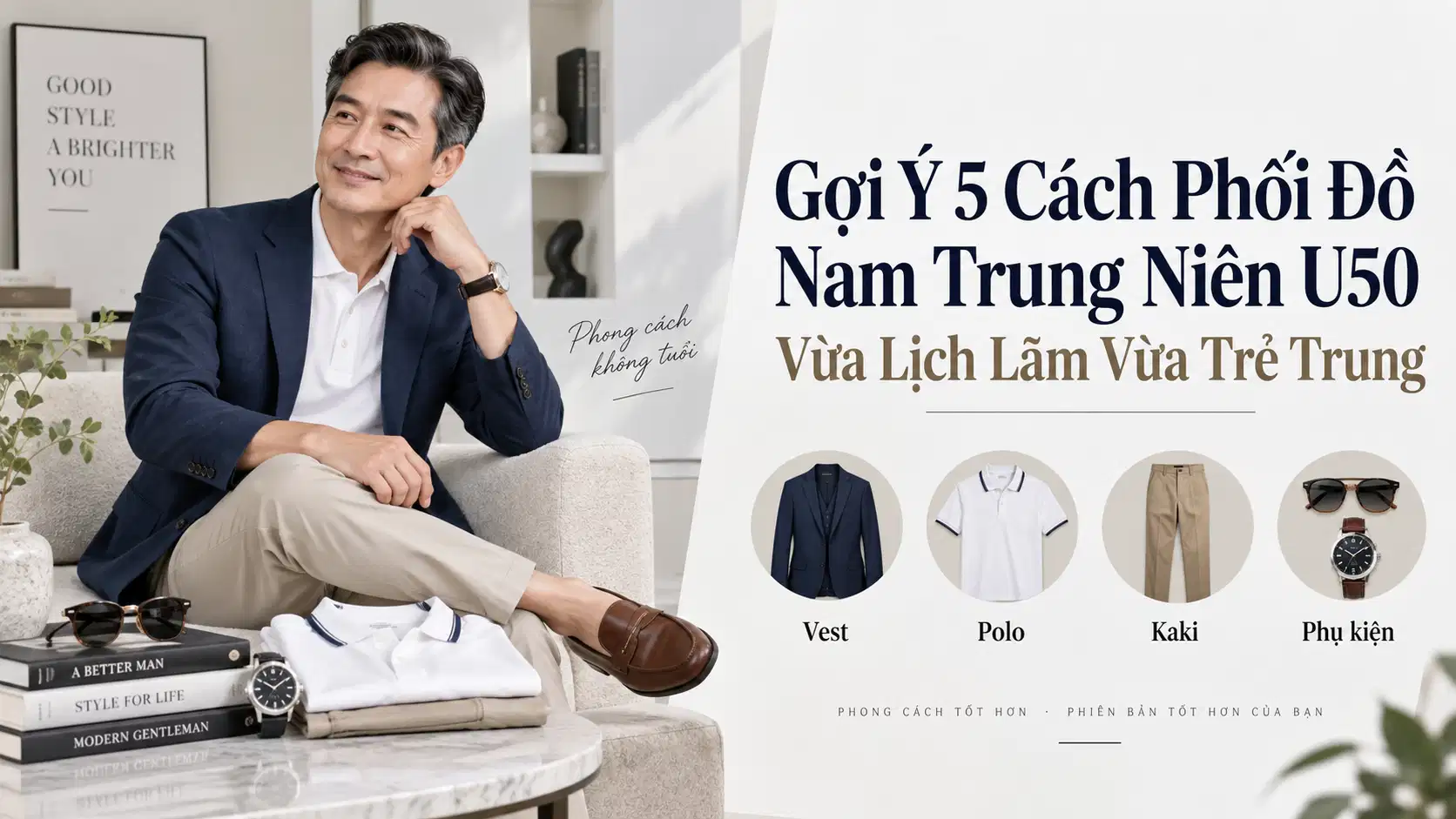 Gợi Ý 5 Cách Phối Đồ Nam Trung Niên U50 Vừa Lịch Lãm Vừa Trẻ Trung