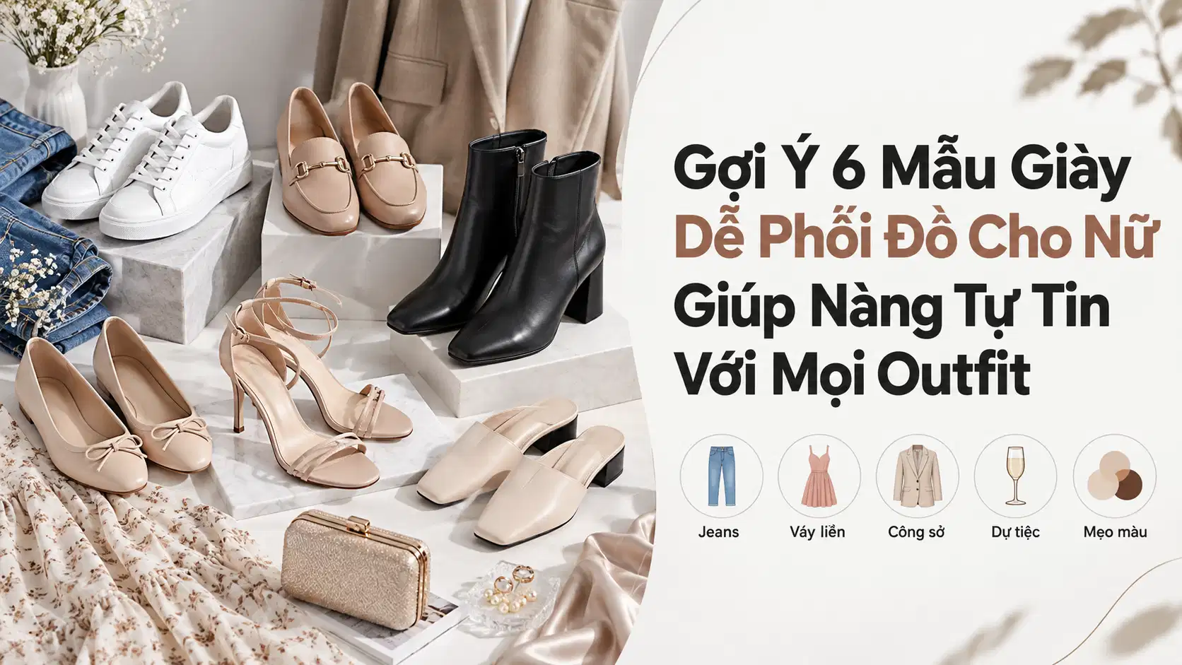 Gợi Ý 6 Mẫu Giày Dễ Phối Đồ Cho Nữ Giúp Nàng Tự Tin Với Mọi Outfit