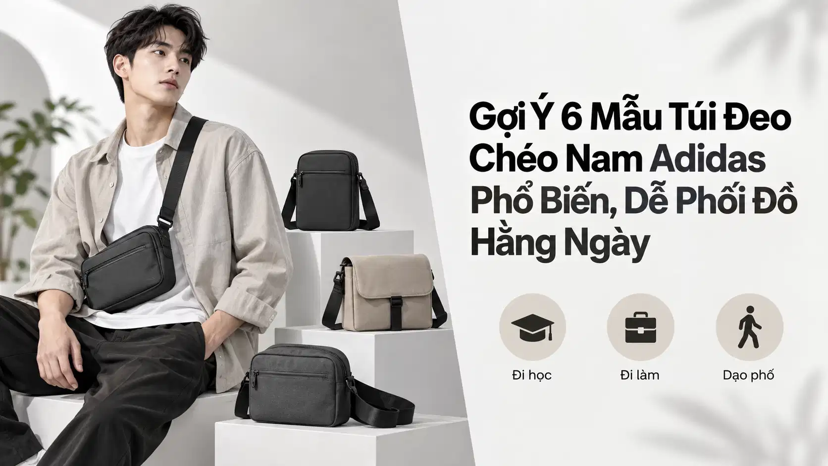 Gợi Ý 6 Mẫu Túi Đeo Chéo Nam Adidas Phổ Biến, Dễ Phối Đồ Hằng Ngày