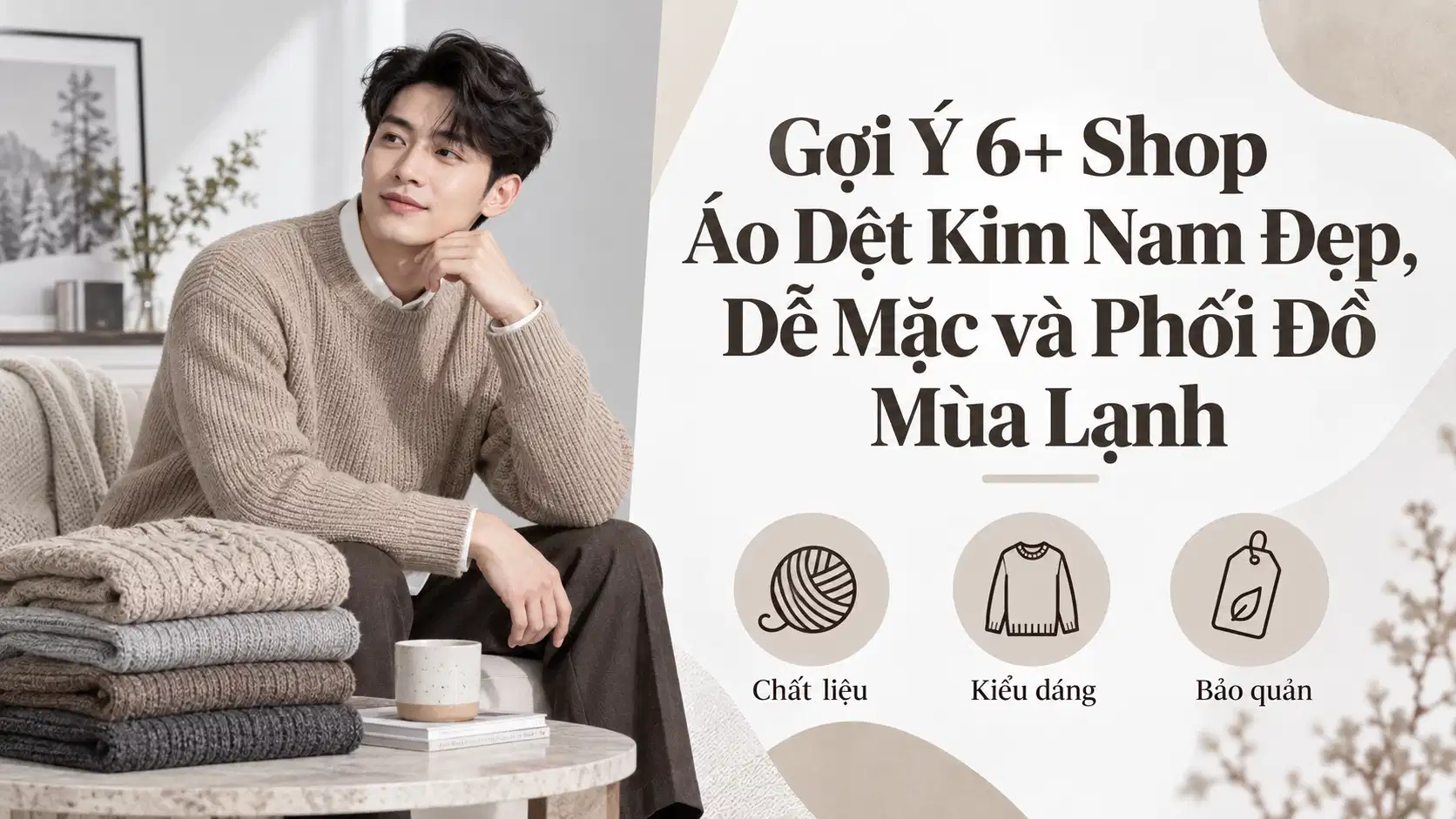 Gợi Ý 6+ Shop Áo Dệt Kim Nam Đẹp, Dễ Mặc và Phối Đồ Mùa Lạnh