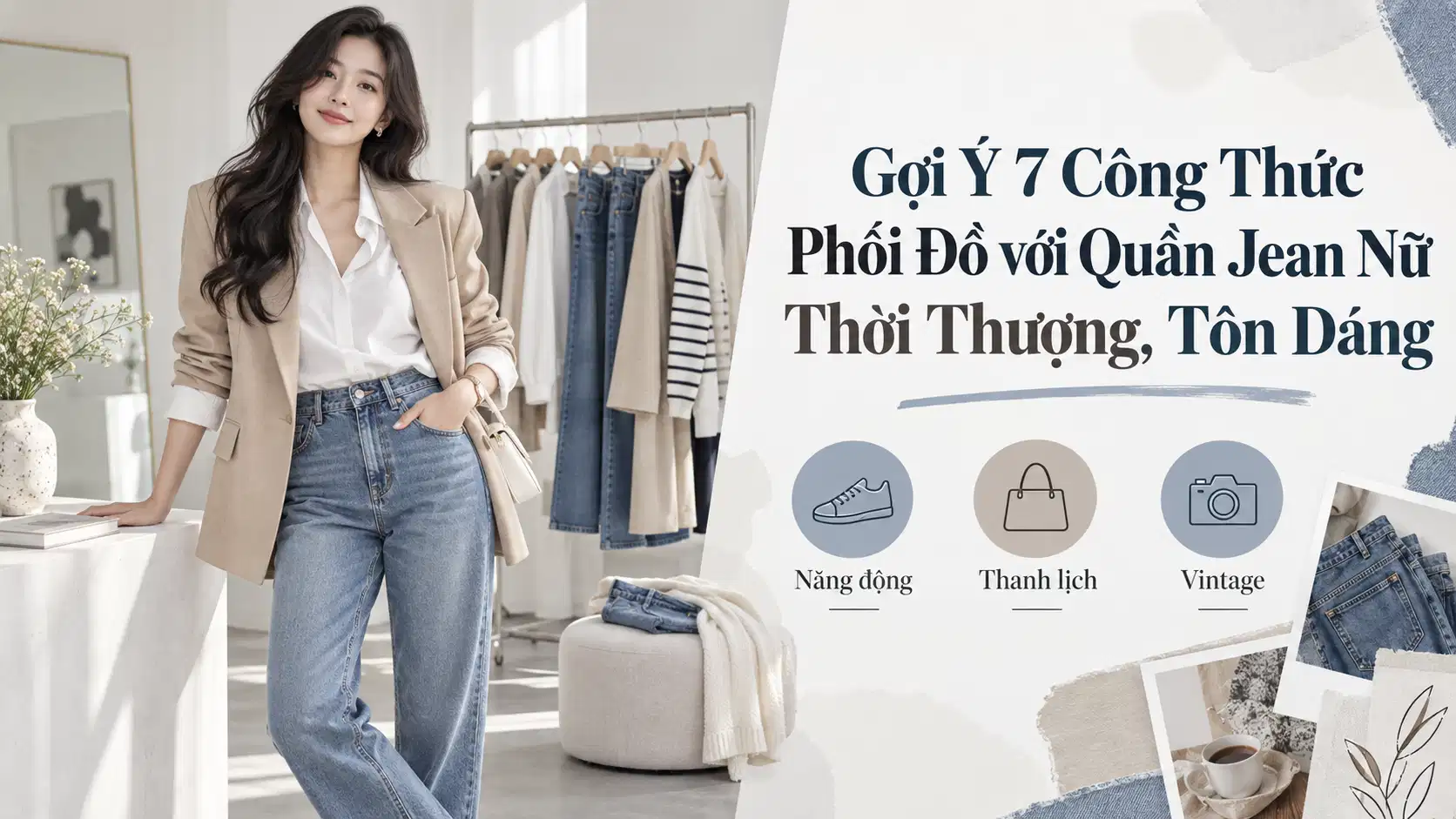 Gợi Ý 7 Công Thức Phối Đồ với Quần Jean Nữ Thời Thượng, Tôn Dáng