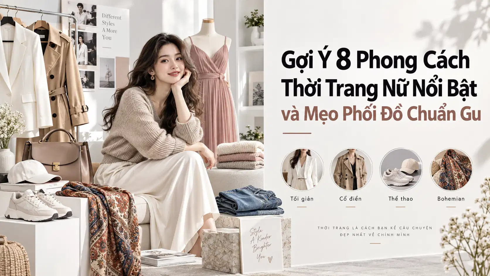Gợi Ý 8 Phong Cách Thời Trang Nữ Nổi Bật và Mẹo Phối Đồ Chuẩn Gu