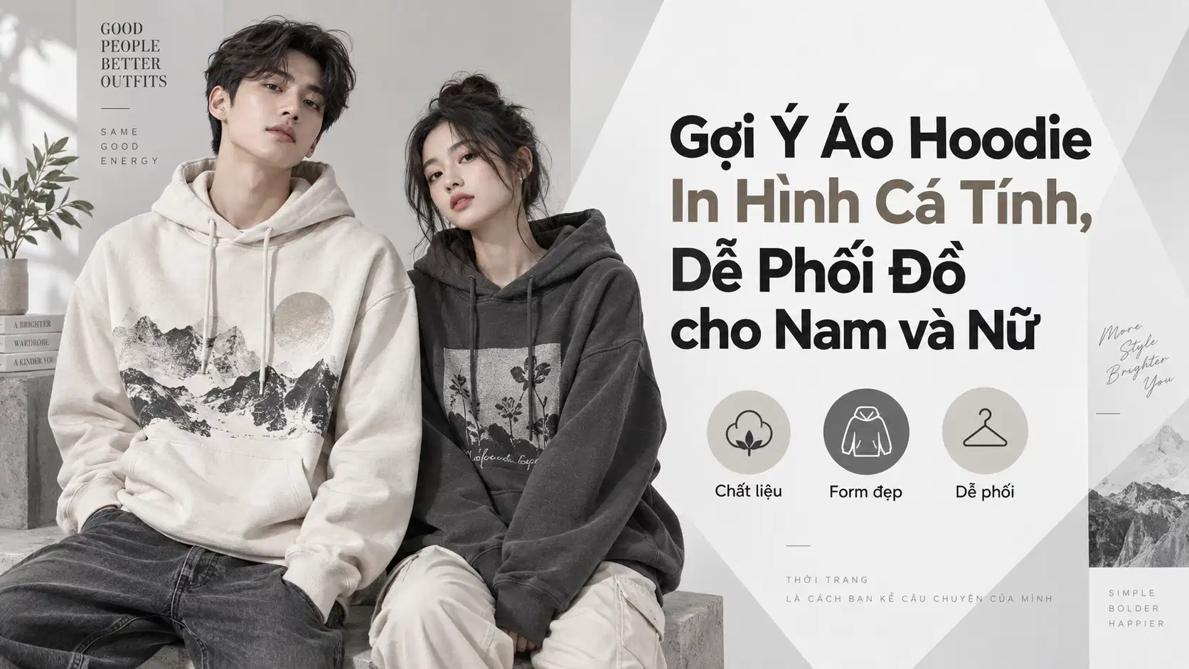Gợi Ý Áo Hoodie In Hình Cá Tính, Dễ Phối Đồ cho Nam và Nữ
