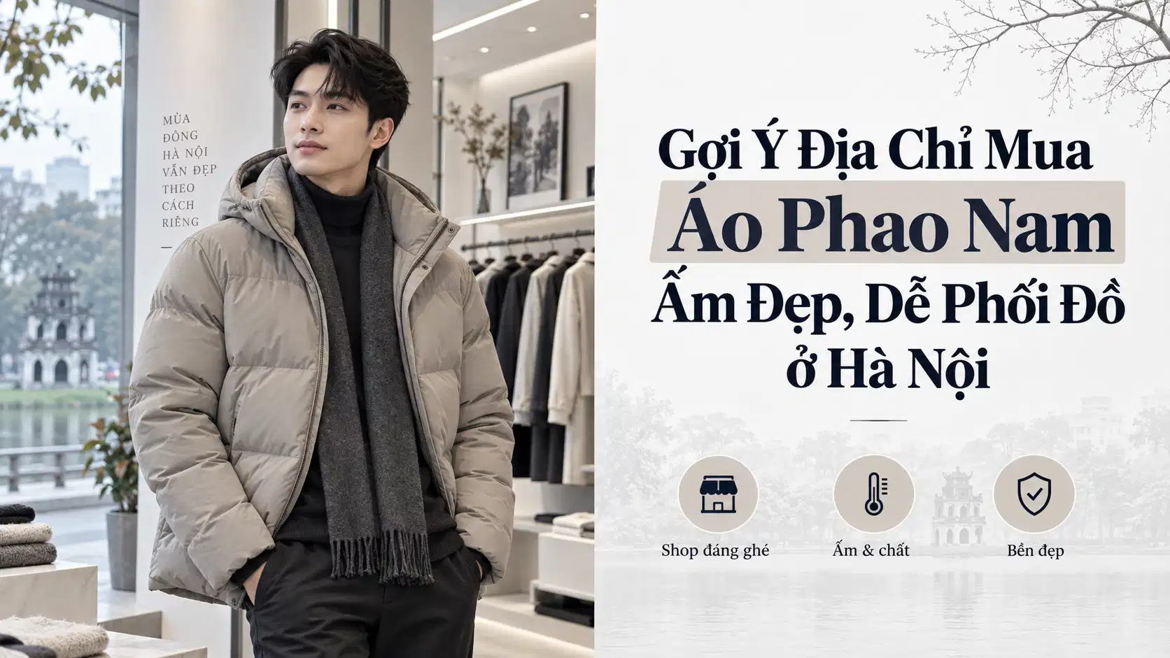Gợi Ý Địa Chỉ Mua Áo Phao Nam Ấm Đẹp, Dễ Phối Đồ ở Hà Nội