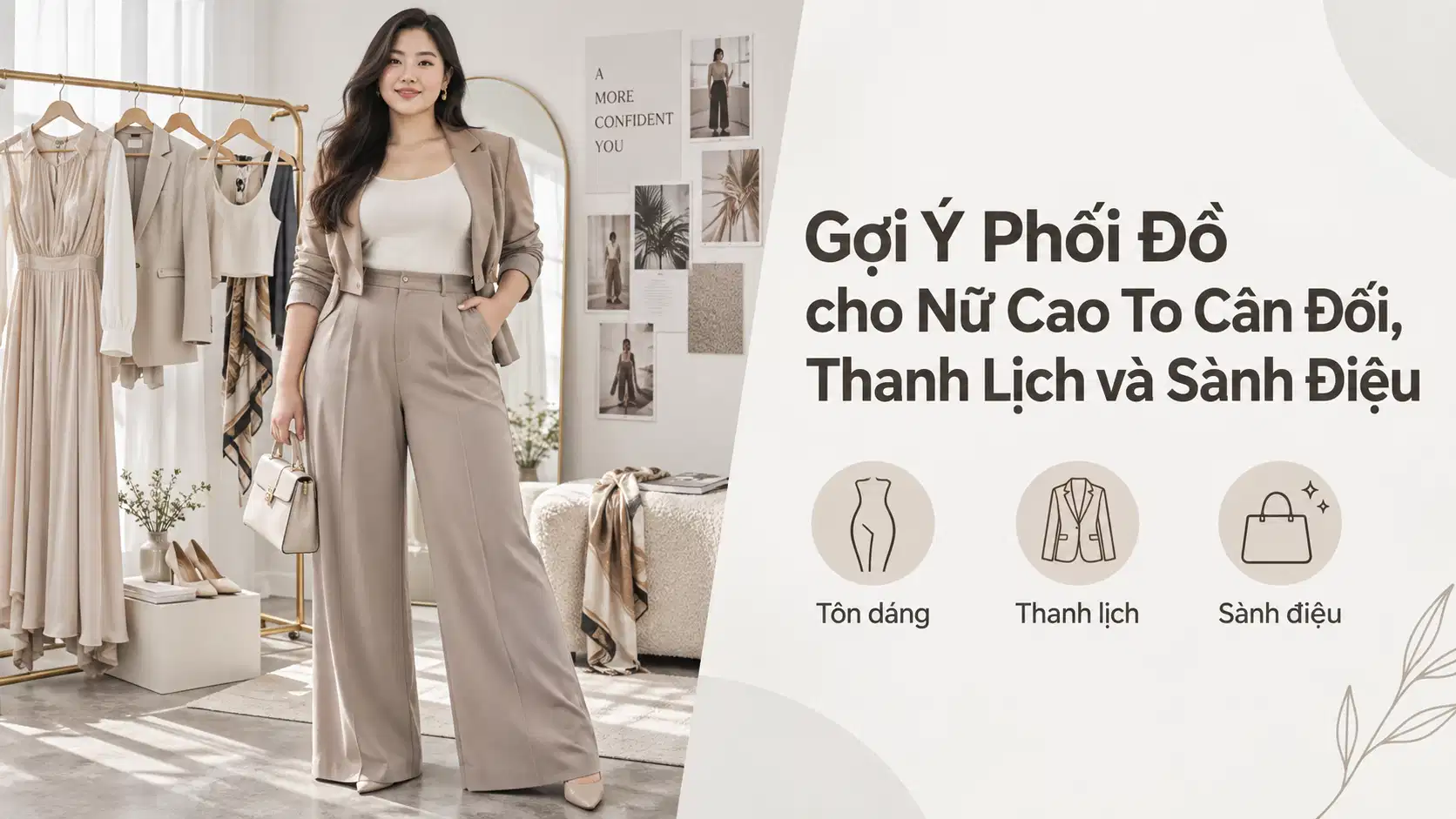 Gợi Ý Phối Đồ cho Nữ Cao To Cân Đối, Thanh Lịch và Sành Điệu
