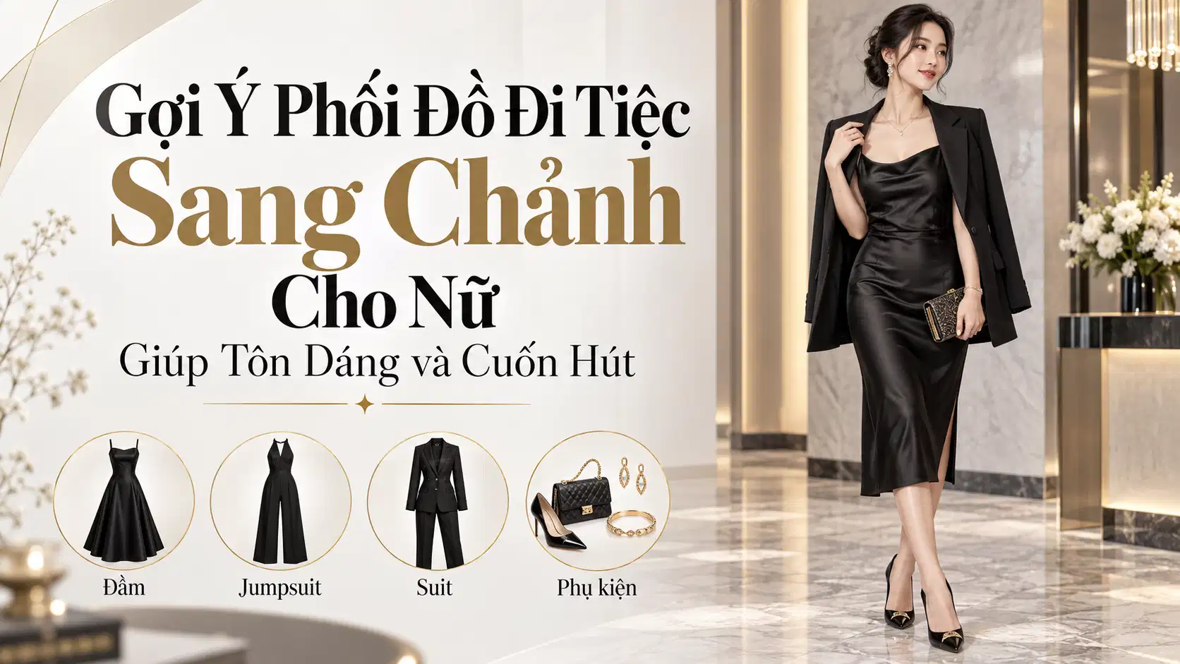 Gợi Ý Phối Đồ Đi Tiệc Sang Chảnh Cho Nữ Giúp Tôn Dáng và Cuốn Hút