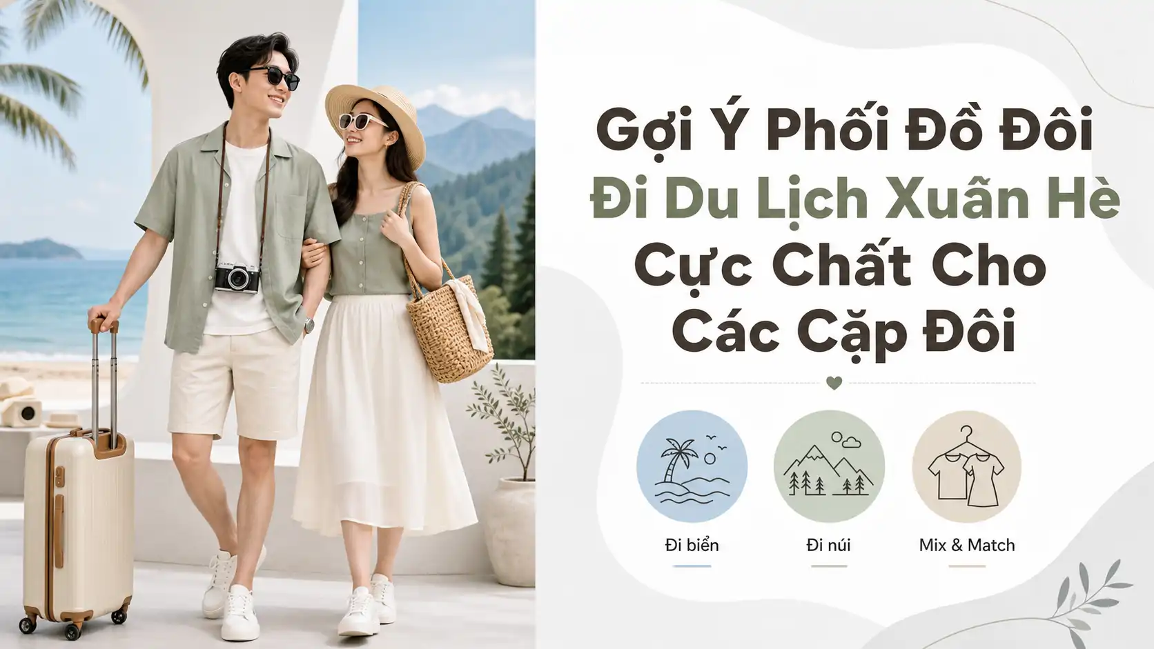 Gợi Ý Phối Đồ Đôi Đi Du Lịch Xuân Hè Cực Chất